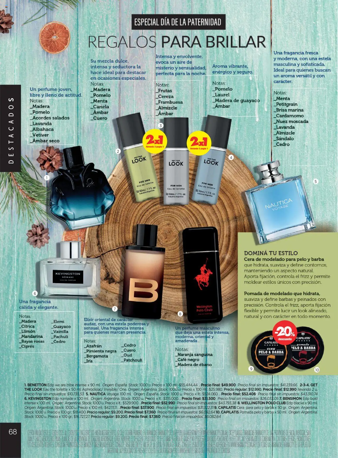 Farmacity catálogo │ válido desde el 03.06.2025 | Página: 68 | Productos: Pomada, Eau de toilette, Pimienta, Café