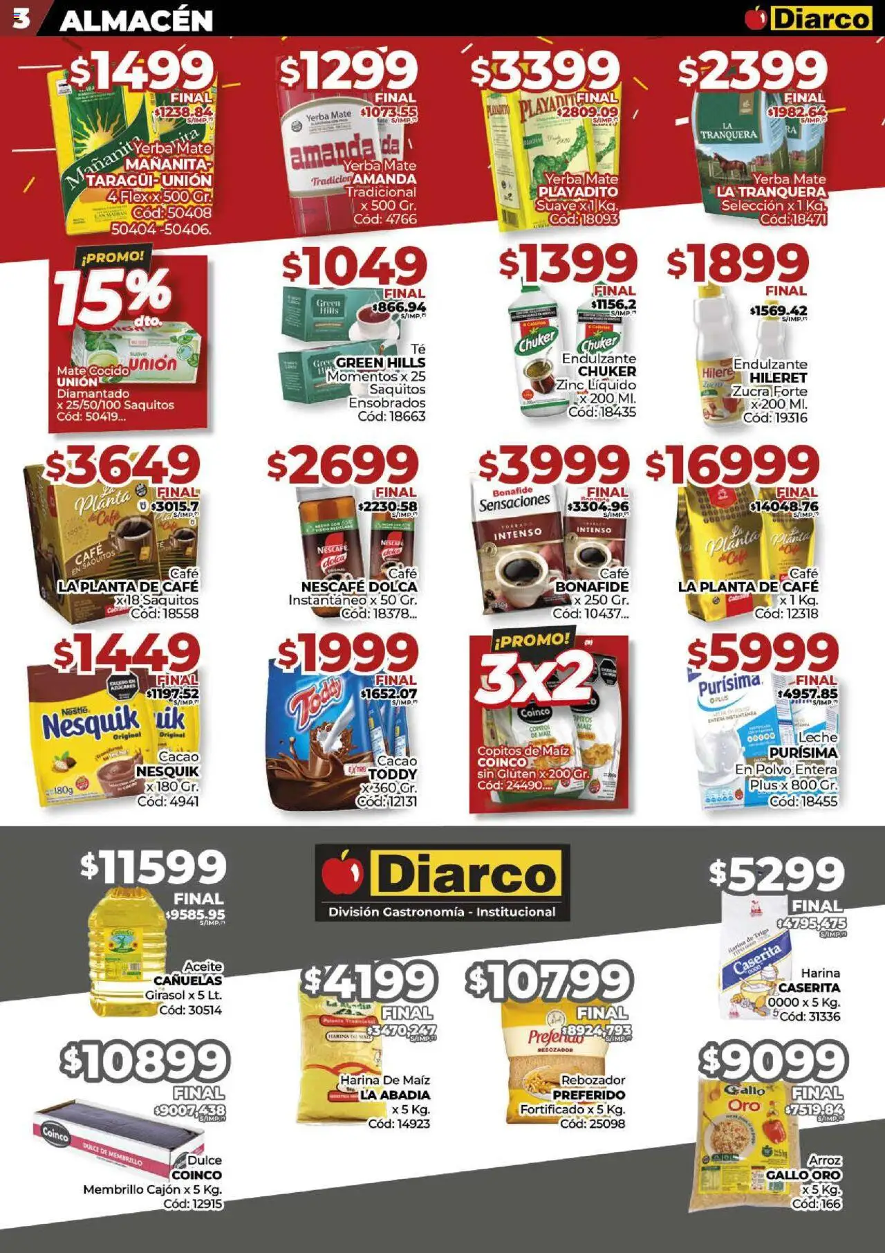 Diarco ofertas │ válido desde el 09.06.2025 | Página: 3 | Productos: Mate, Polvo, Arroz, Planta