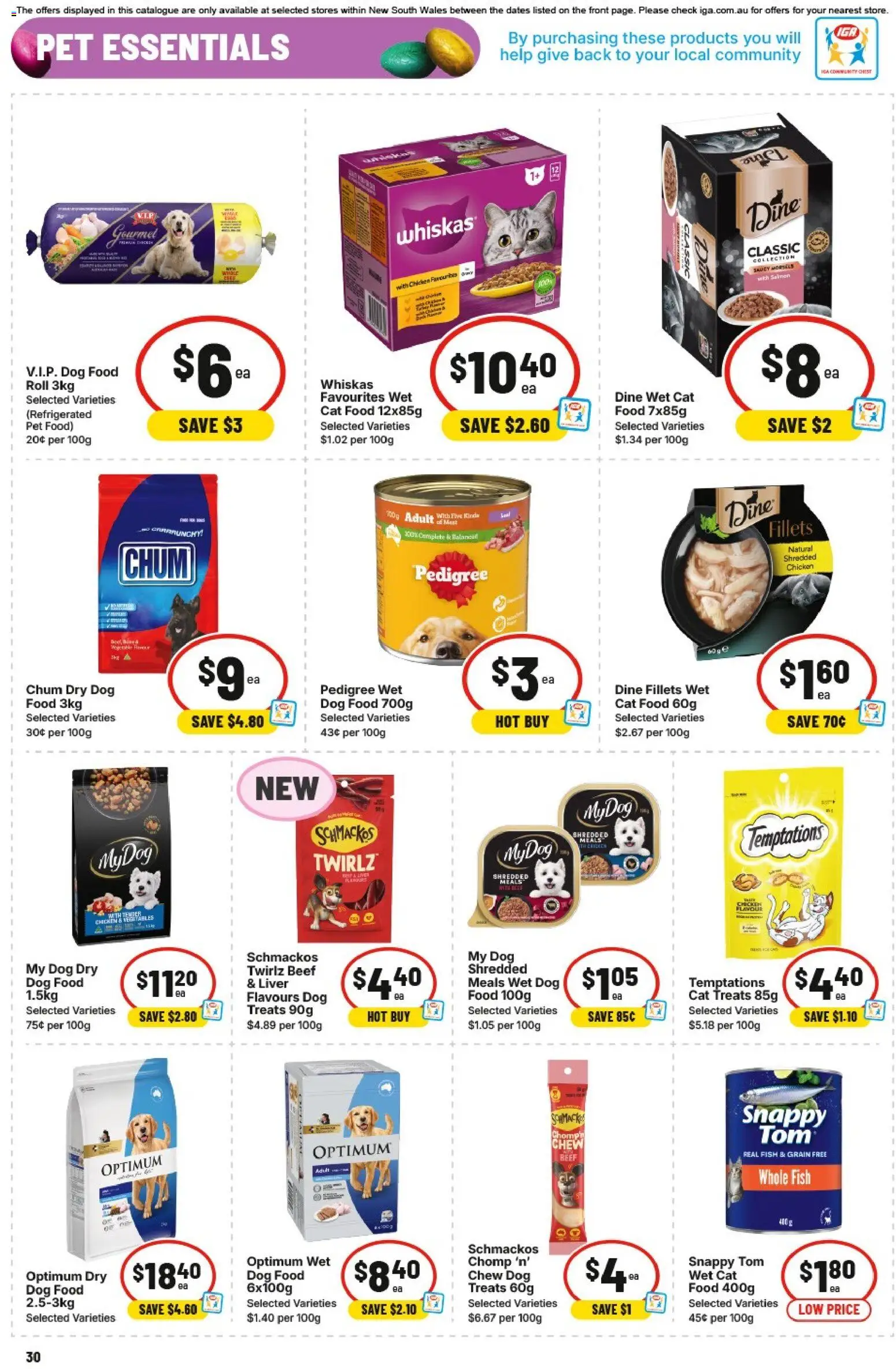 IGA catalogue - valid from 25.03.2026 | Page: 30 | Products: Fish, Beef, Dog food, Salmon