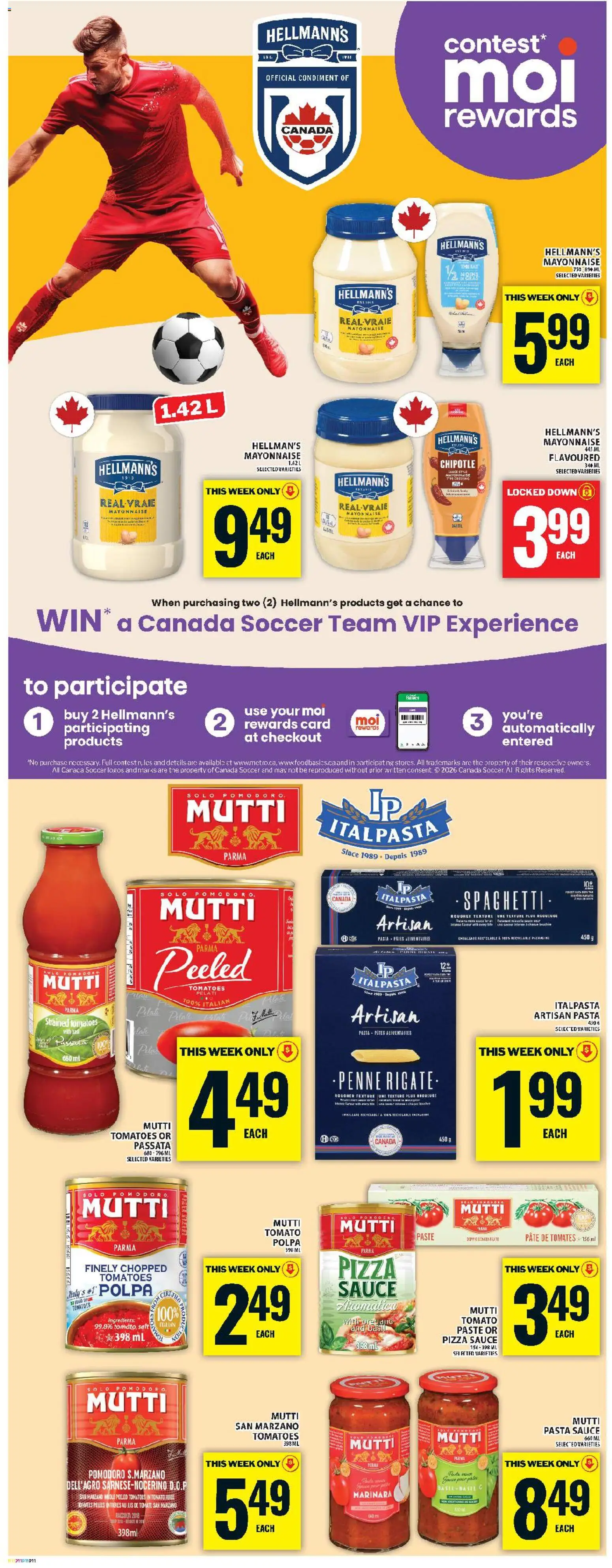Food Basics flyer valid from 02.04.2026 | Page: 16 | Products: Pasta, Pizza, Juice, Tomatoes