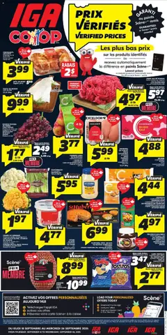 Preview of IGA weekly flyer / circulaire from shop IGA valid from 18.09.2025