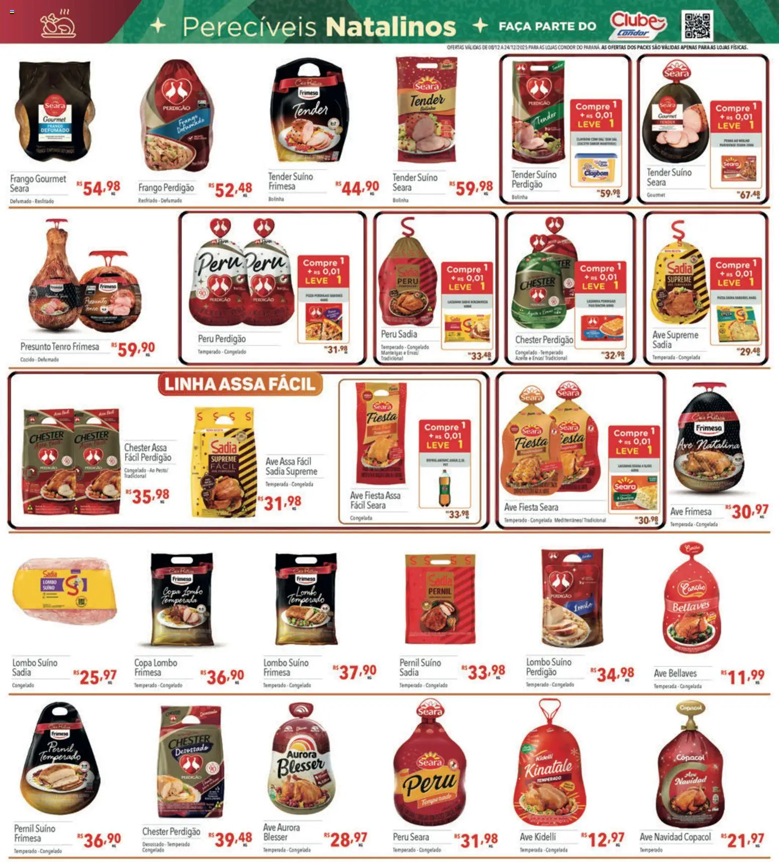 Supermercados Condor Folheto - válido de 08.12.2025 | Página: 4 | Produtos: Tender, Lombo, Presunto, Chester perdigão