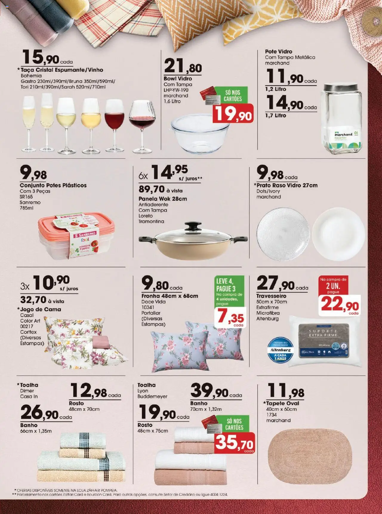 Zaffari Folheto - válido de 07.10.2025 | Página: 15 | Produtos: Jogo de cama, Panela, Bourbon, Fronha