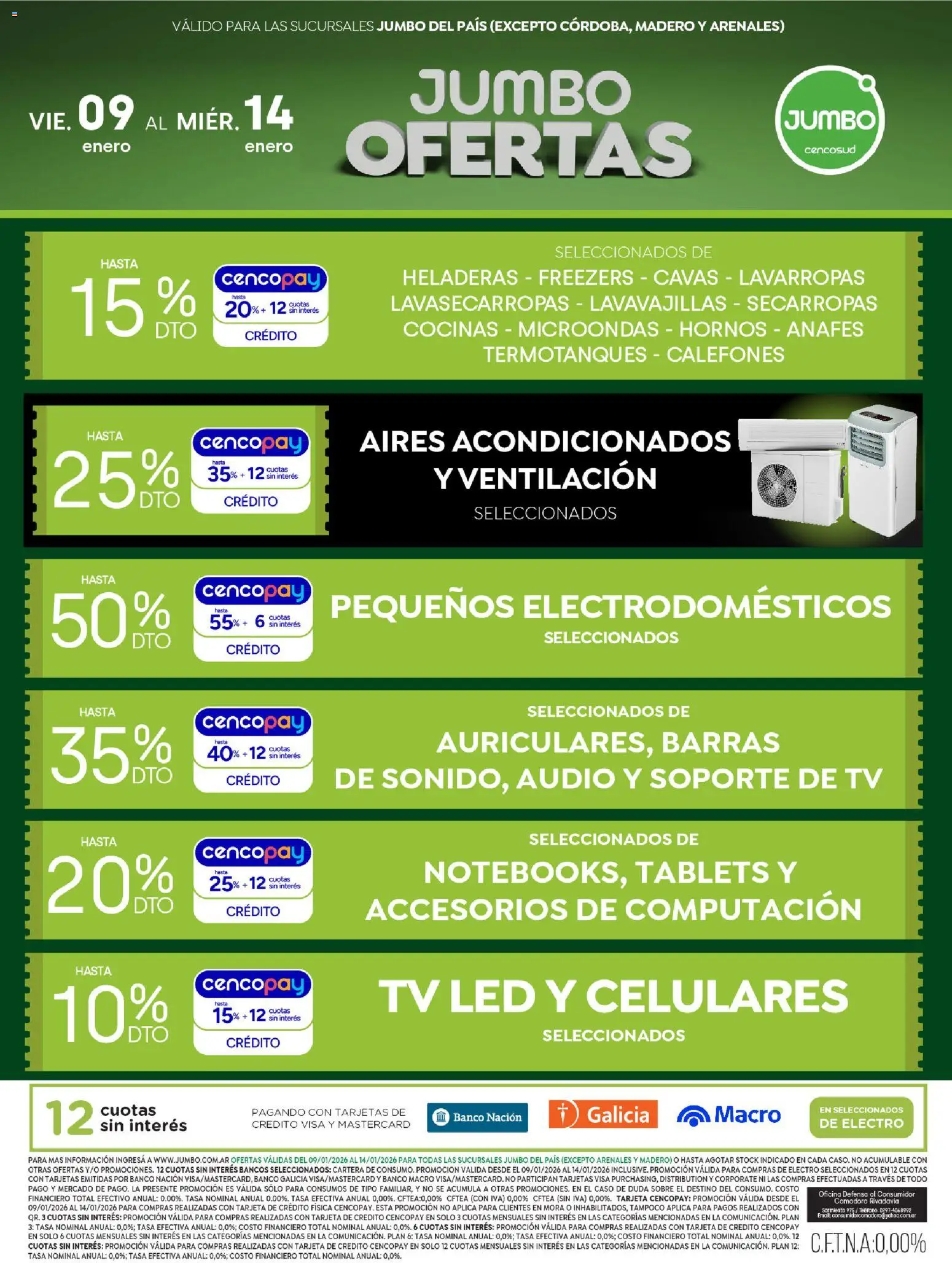 Jumbo - Ofertas | Electro y Hogar │ válido desde el 09.01.2026 | Página: 1 | Productos: Cartera, Caso, Lavavajillas, Microondas