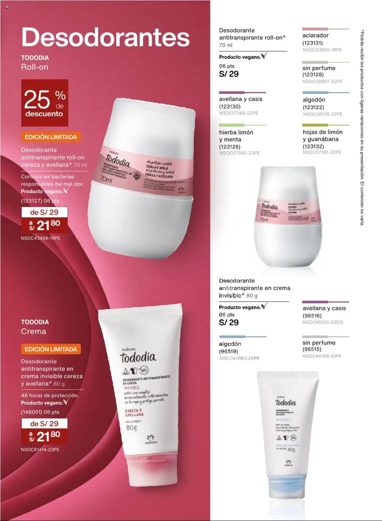 Catálogo Natura válido desde 22.07.2025 | Página: 149 | Productos: Desodorante, Antitranspirante, Crema, Perfume