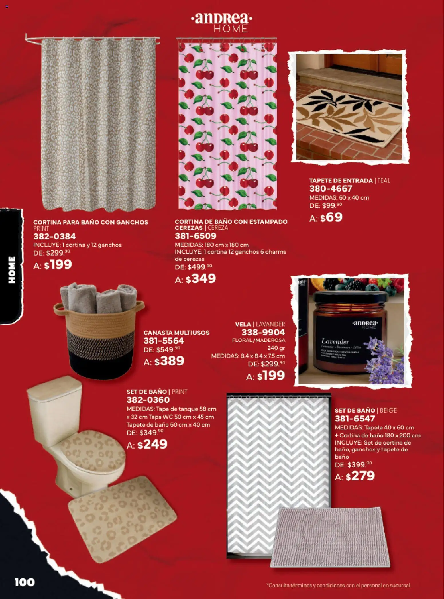 Nuevas ofertas de Andrea válidas en toda la República Mexicana desde el 02.11.2025. ¡Encuentra las mejores ofertas en Andrea Buen Fin ! | Página: 100 | Productos: Tapete de entrada, Vela, Baño, Tapete