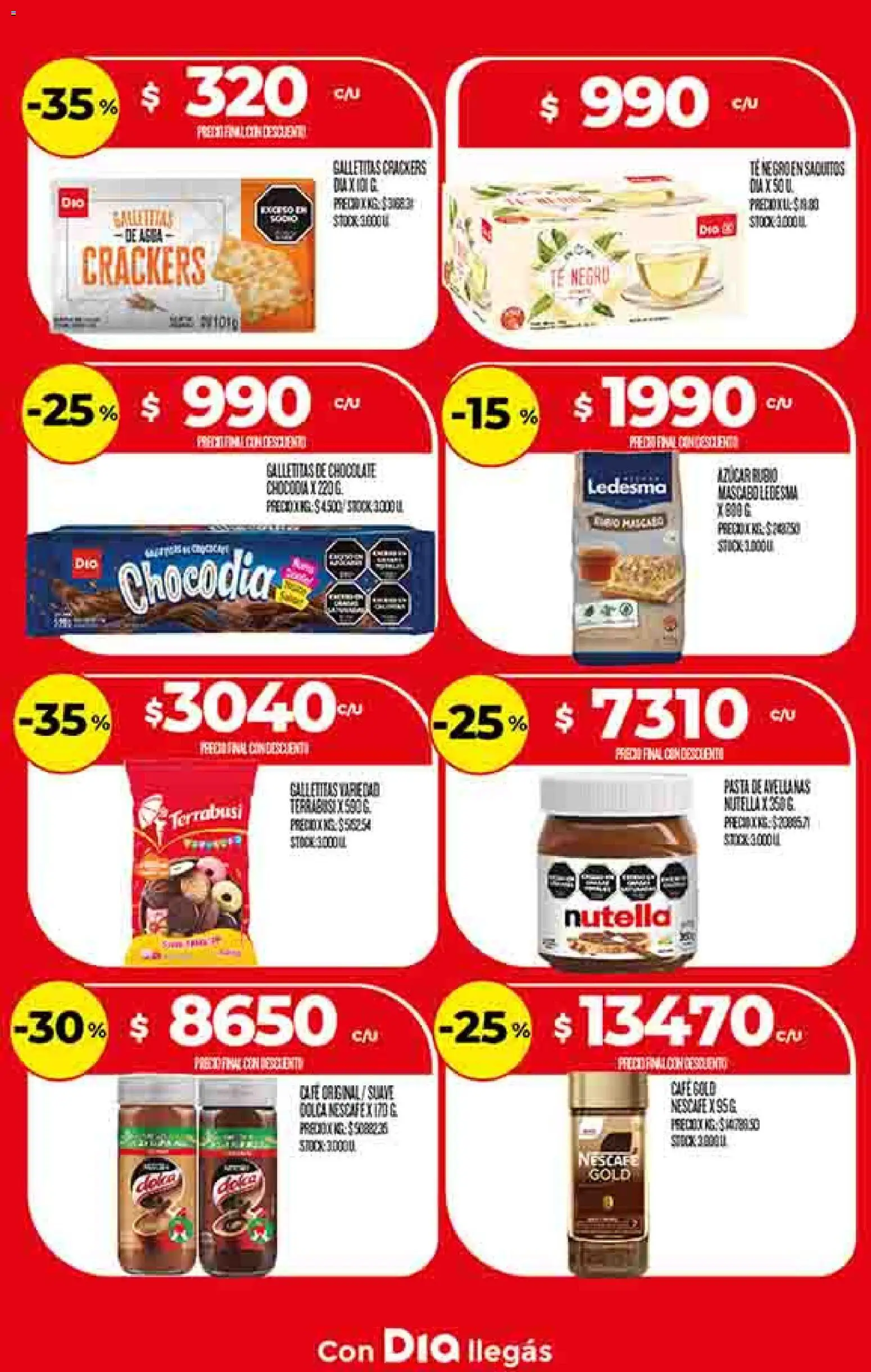 Supermercado DIA Ofertas │ válido desde el 14.01.2026 | Página: 13 | Productos: Galletitas, Chocolate, Té, Pasta