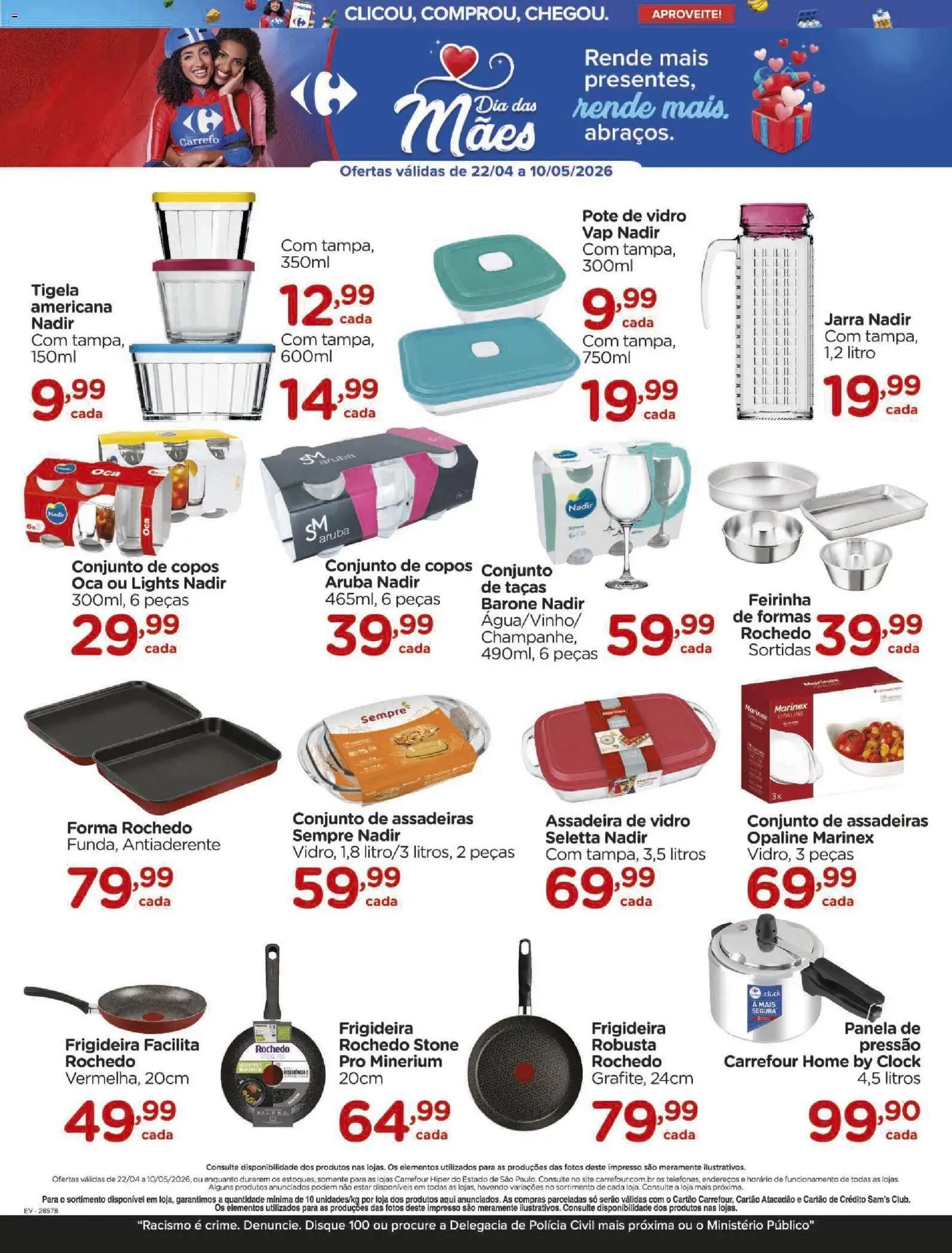 Carrefour Folheto - válido de 22.04.2026 | Página: 3 | Produtos: Frigideira, Taças, Jarra, Assadeira
