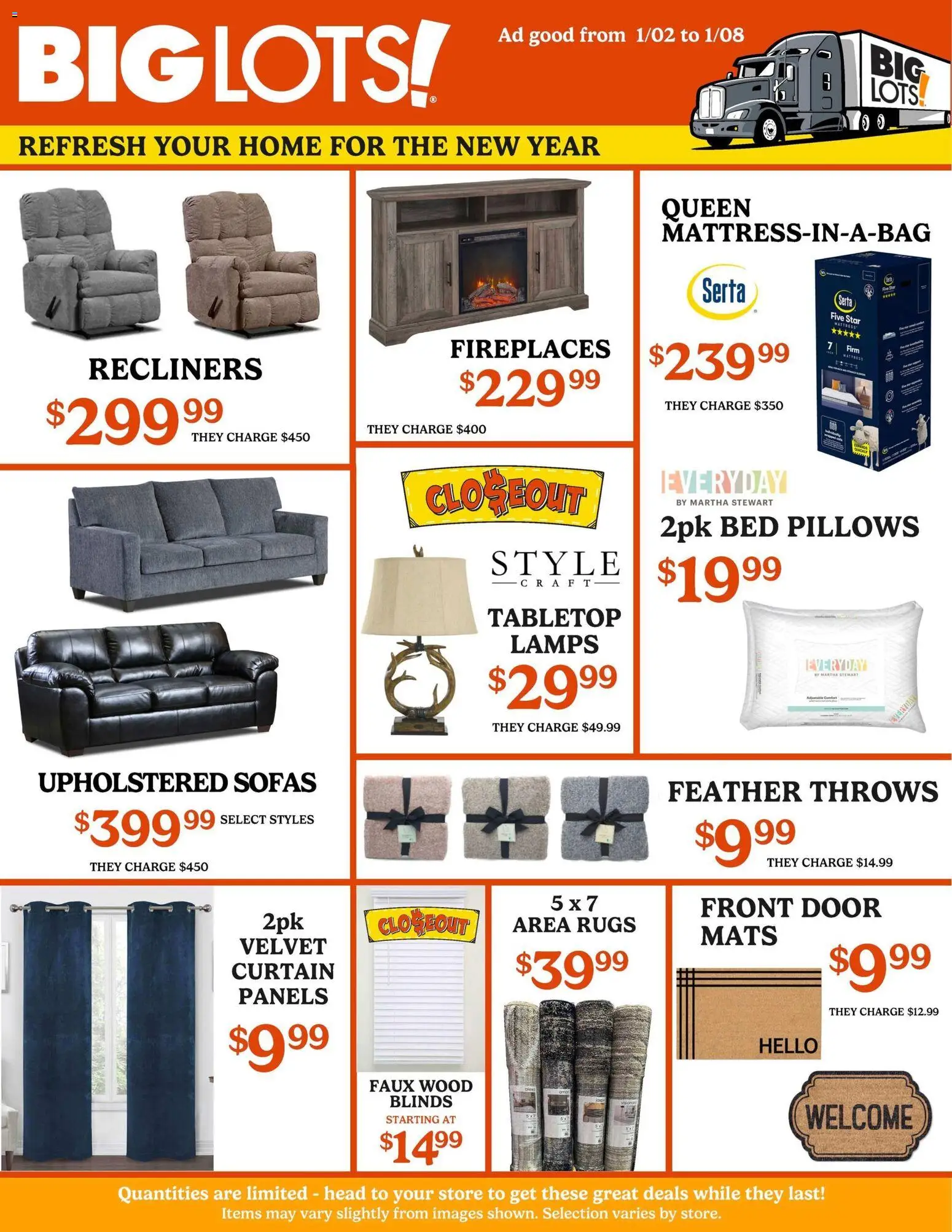Big Lots Weekly Ad - valid from 02.01.2026 | Page: 3 | Products: Bed