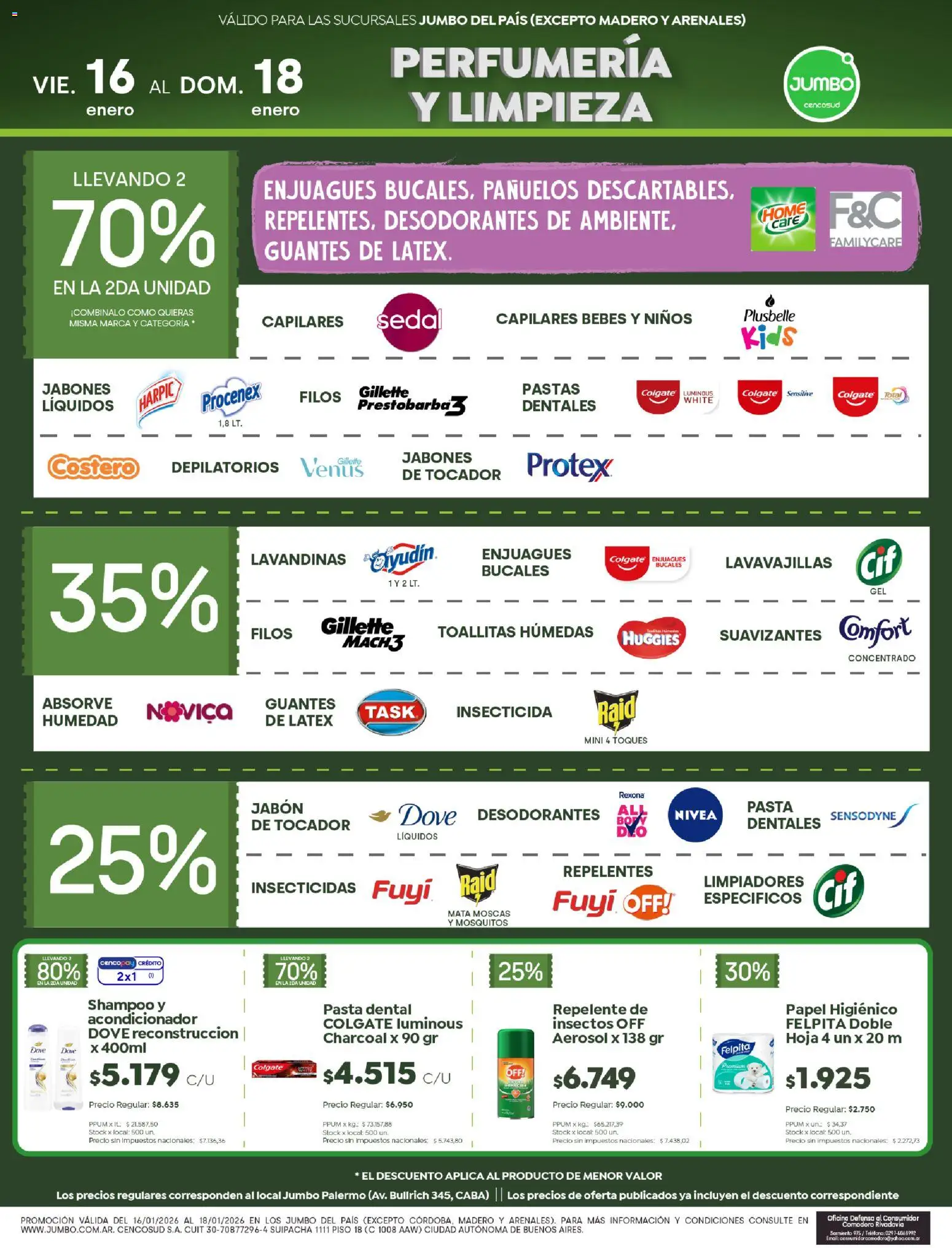 Jumbo - Ofertas | Salta & Tucumán │ válido desde el 16.01.2026 | Página: 6 | Productos: Repelente, Shampoo, Pasta dental, Guantes