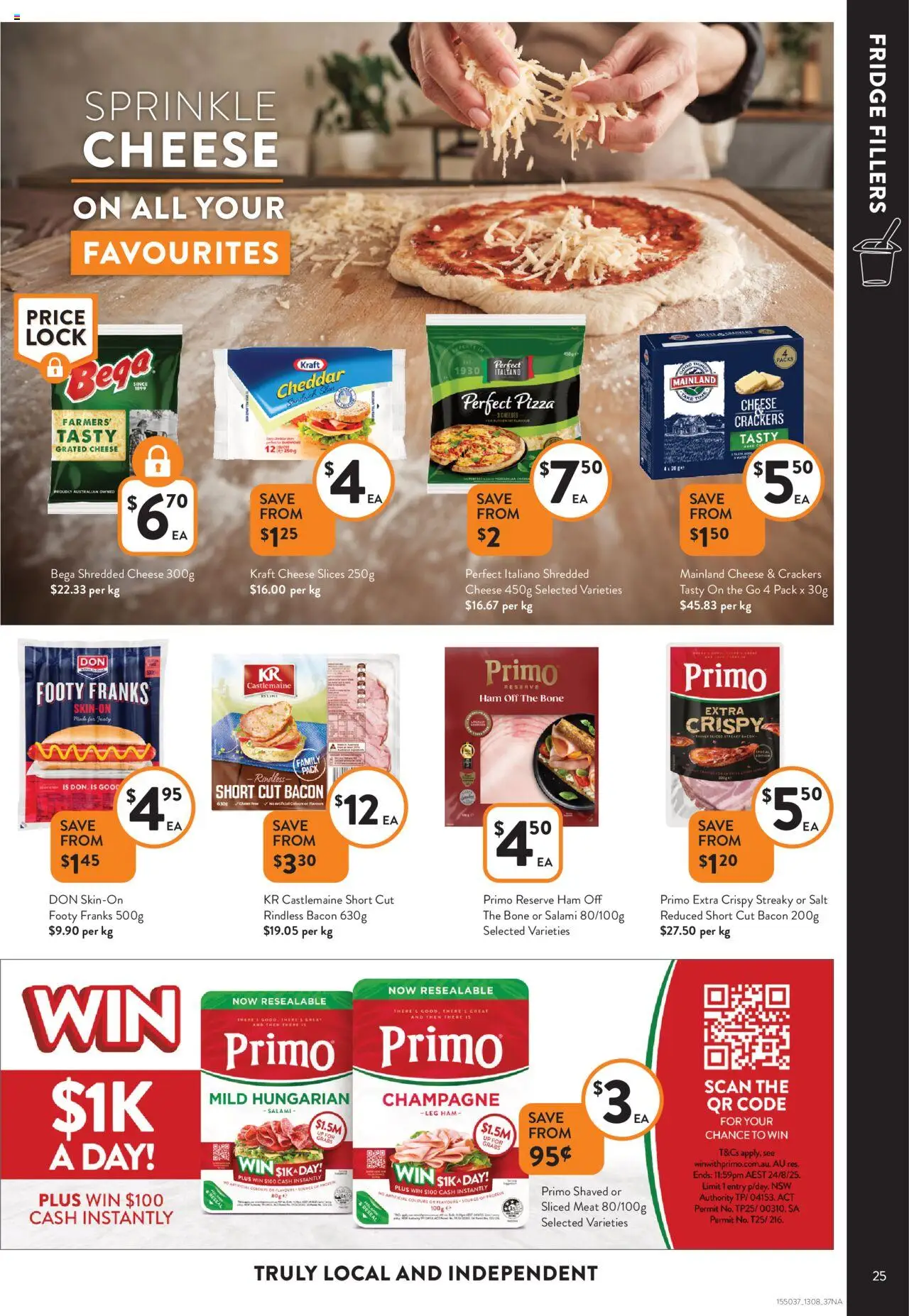 Foodworks catalogue - valid from 13.08.2025 | Page: 25 | Products: Bacon, Cheese, Salt, Fridge