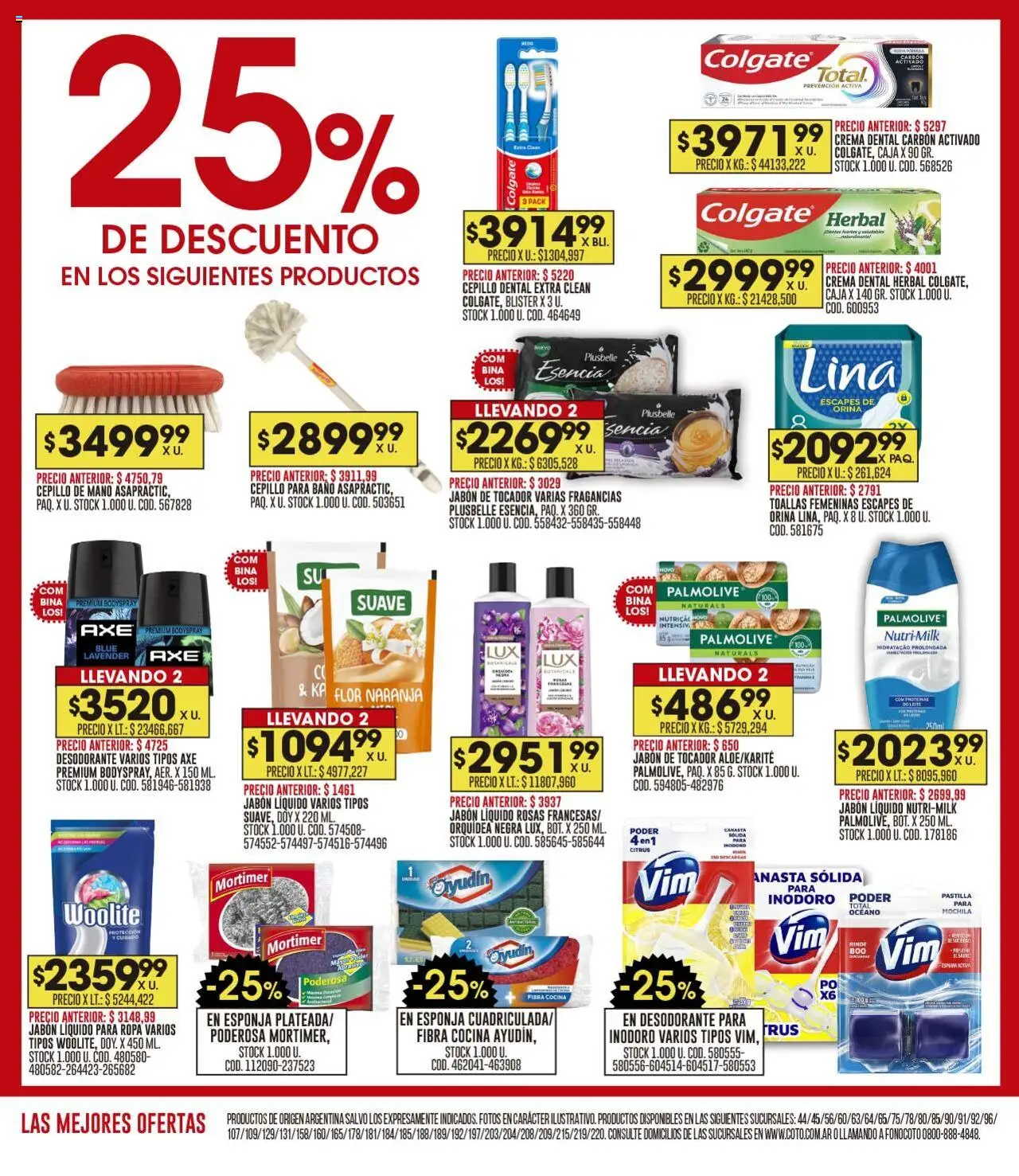 Coto ofertas │ válido desde el 25.08.2025 | Página: 16 | Productos: Inodoro, Jabón líquido, Jabón, Ropa
