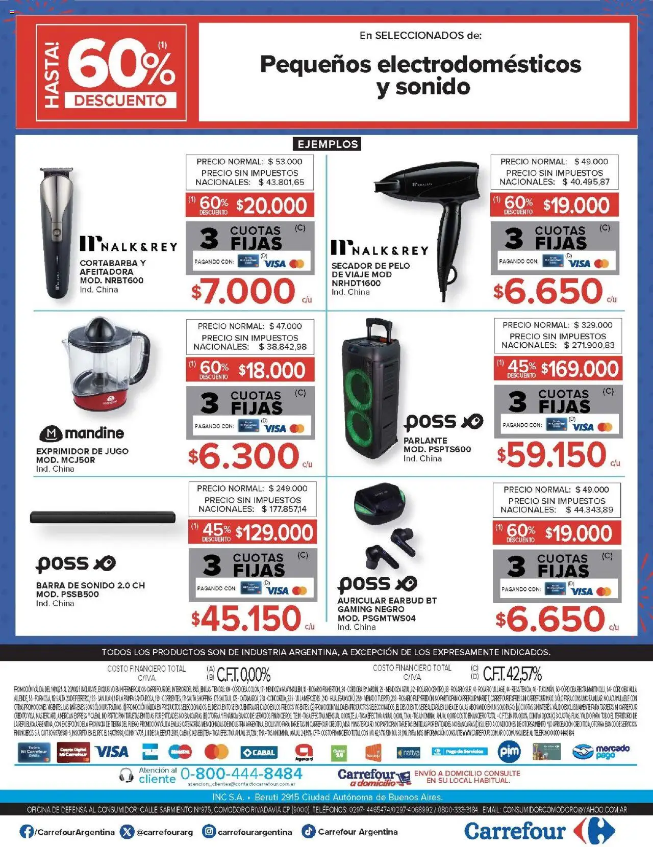 Carrefour ofertas - Córdoba │ válido desde el 14.10.2025 | Página: 28 | Productos: Teléfono, Banco, Parlante, Jugo