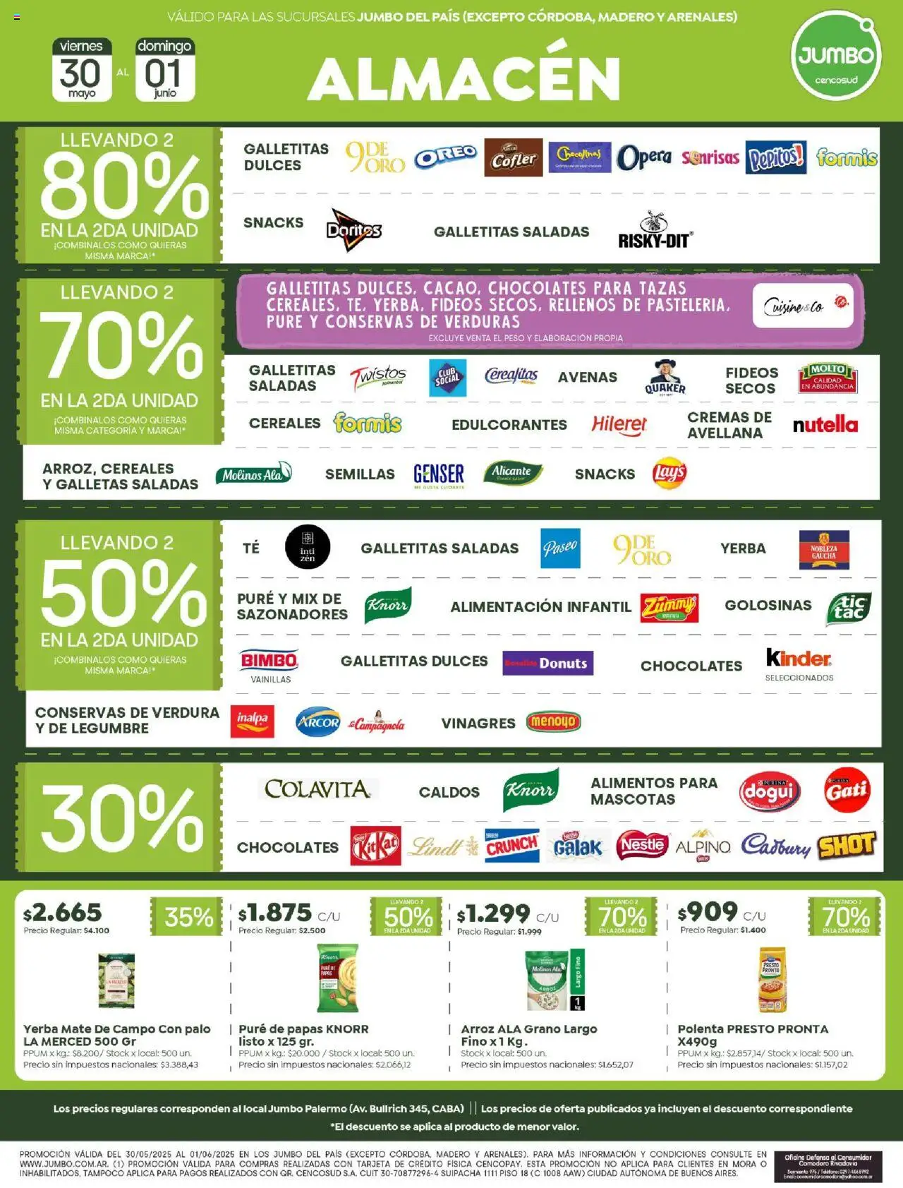 Jumbo ofertas - Neuquen │ válido desde el 30.05.2025 | Página: 2 | Productos: Mate, Polenta, Arroz, Cereales