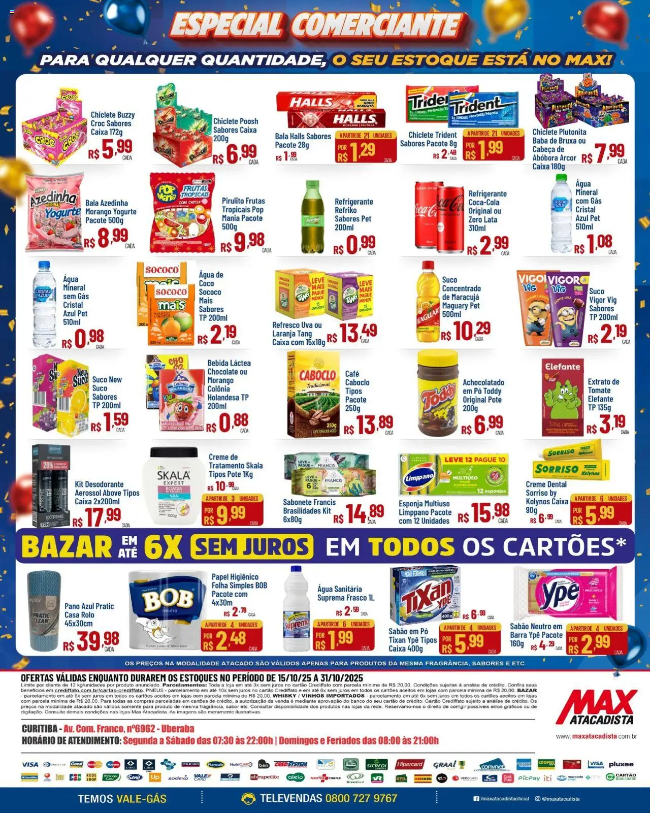 Max Atacadista Folheto - válido de 16.10.2025 | Página: 4 | Produtos: Cará, Esponja, Café, Papel higiênico