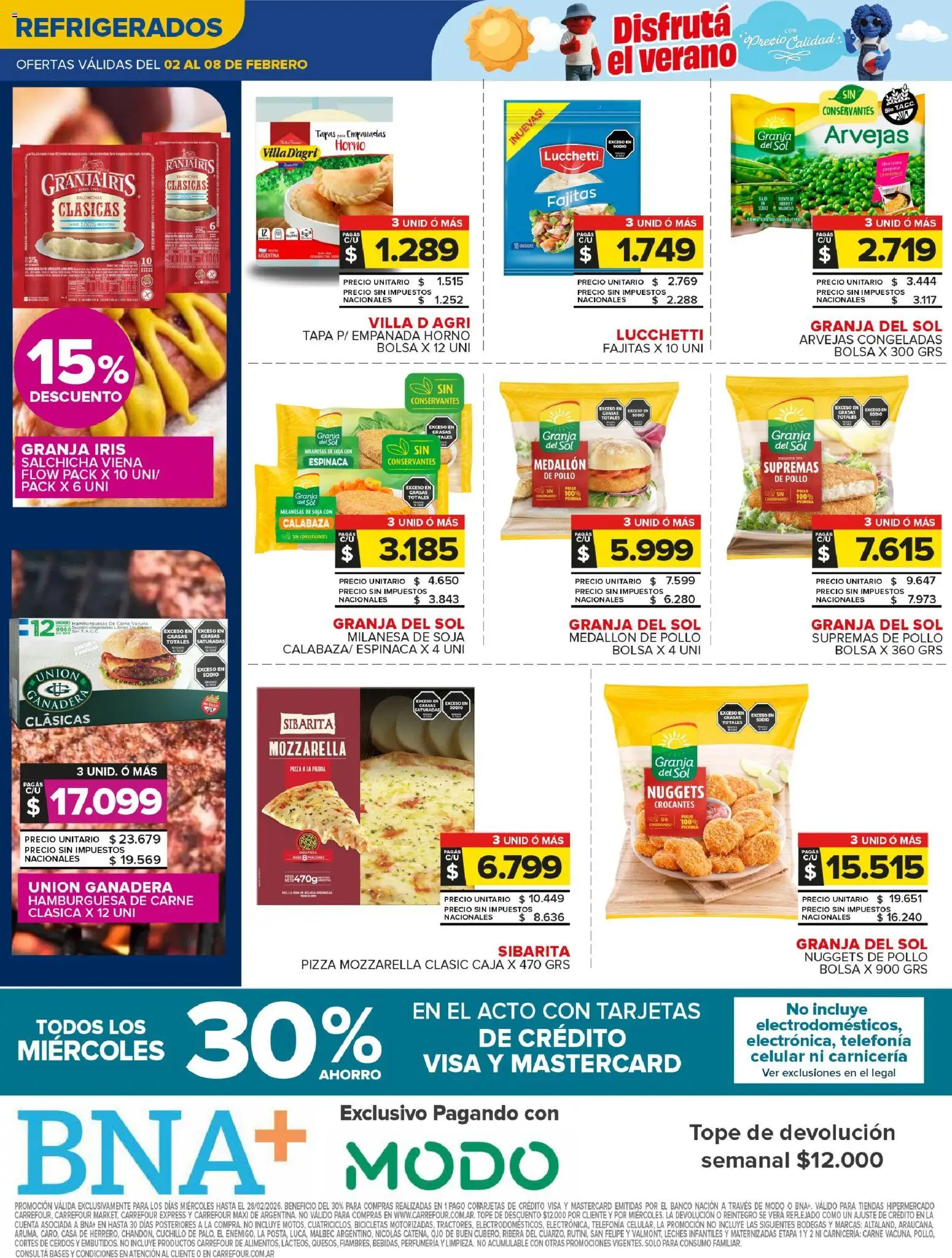 Carrefour Maxi catálogo │ válido desde el 02.02.2026 | Página: 12 | Productos: Caja, Milanesa, Arvejas, Espinaca