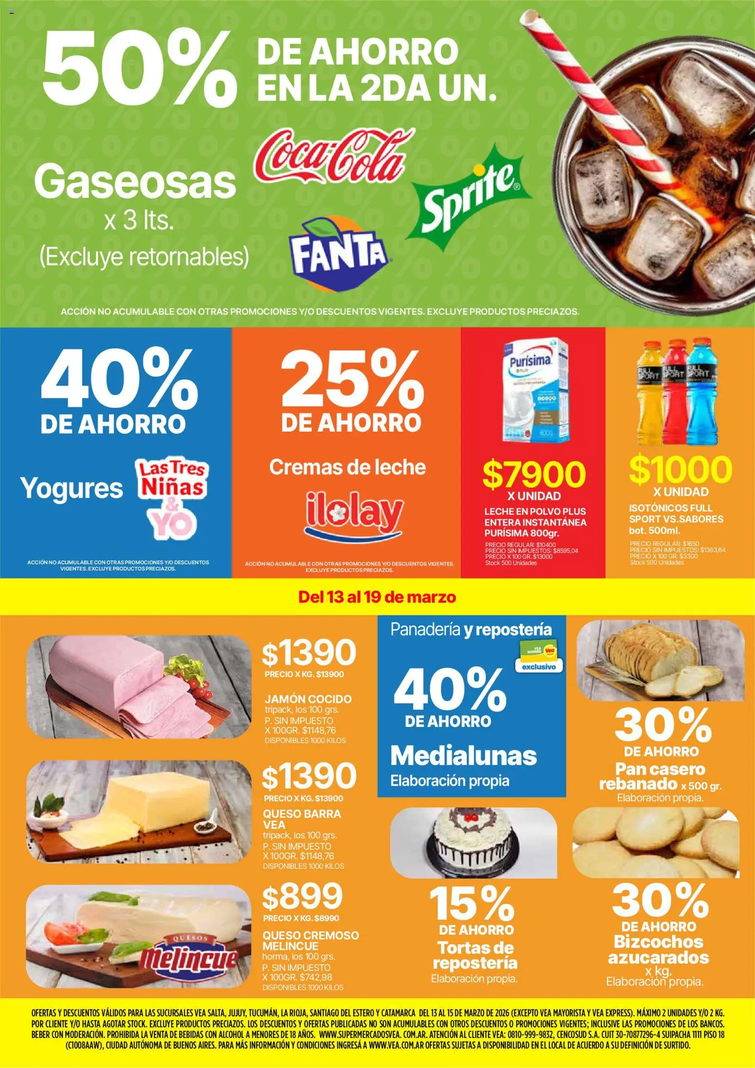 Vea ofertas │ válido desde el 13.03.2026 | Página: 2 | Productos: Jamón cocido, Polvo, Leche, Pan