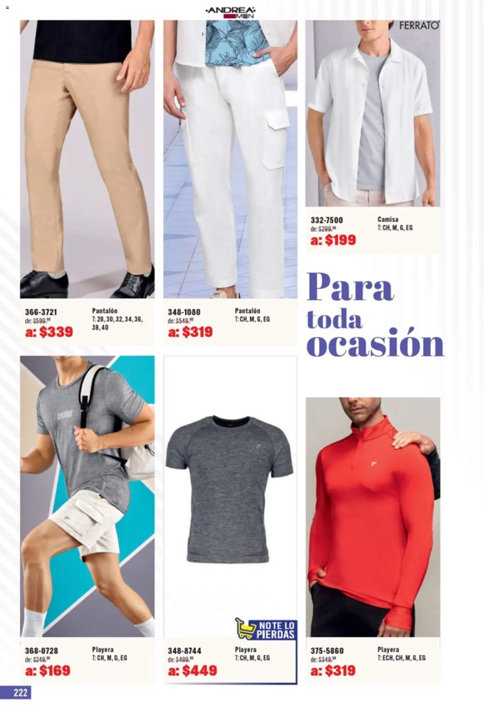 Nuevas ofertas de Andrea válidas en toda la República Mexicana desde el 05.04.2026. ¡Encuentra las mejores ofertas en Andrea catálogo Outlet! | Página: 222 | Productos: Camisa, Playera