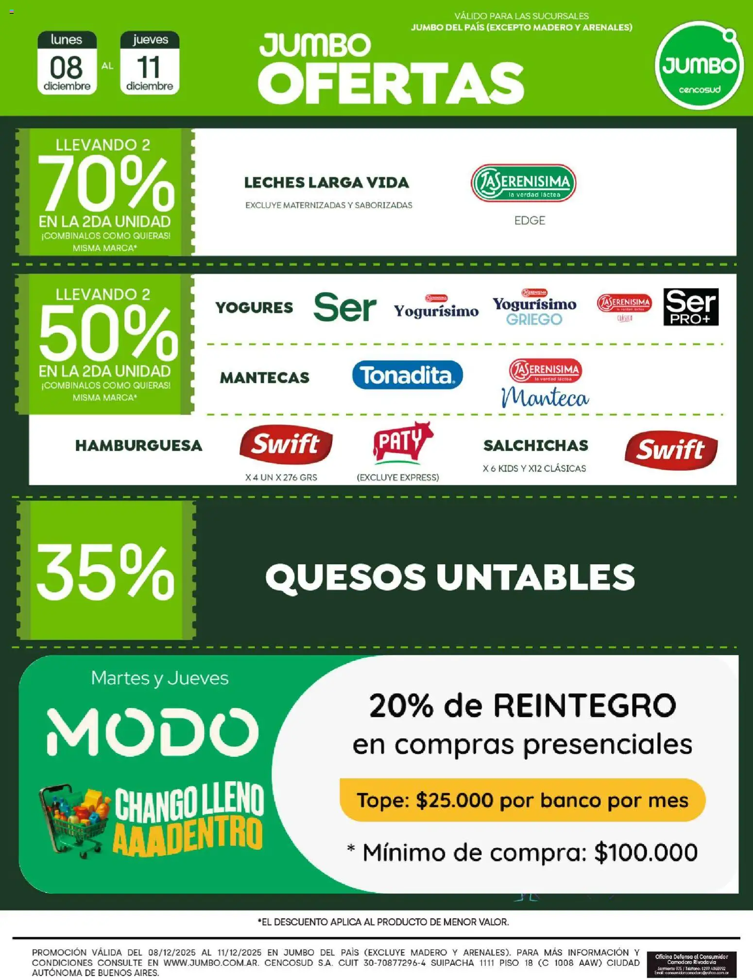 Jumbo ofertas │ válido desde el 08.12.2025 | Página: 2 | Productos: Teléfono, Banco, Manteca