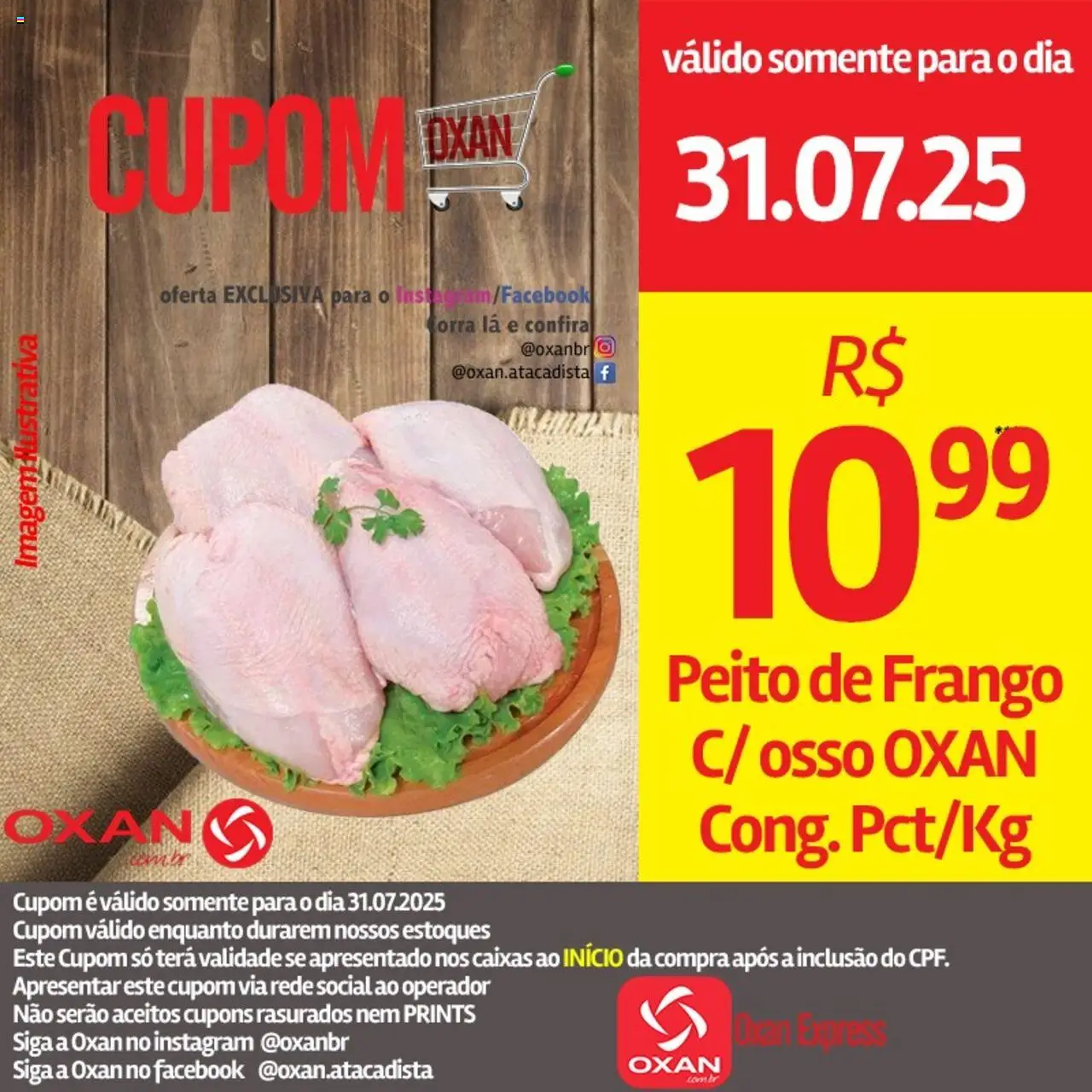 Oxan Atacadista Folheto - válido de 31.07.2025 | Página: 3 | Produtos: Frango, Peito de frango