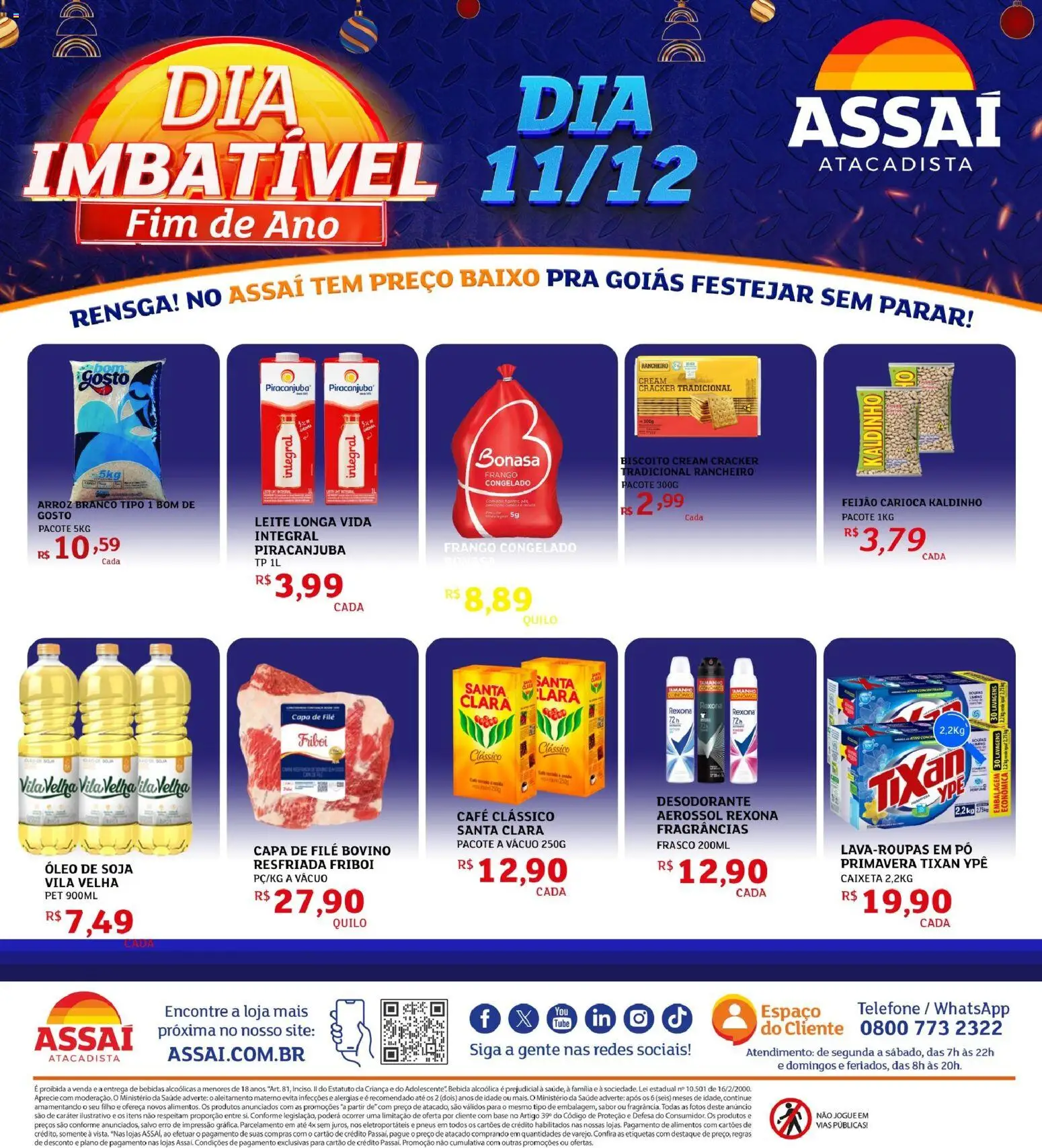 Assaí Atacadista Folheto - válido de 11.12.2025 | Página: 1 | Produtos: Pó, Café, Base, Soja