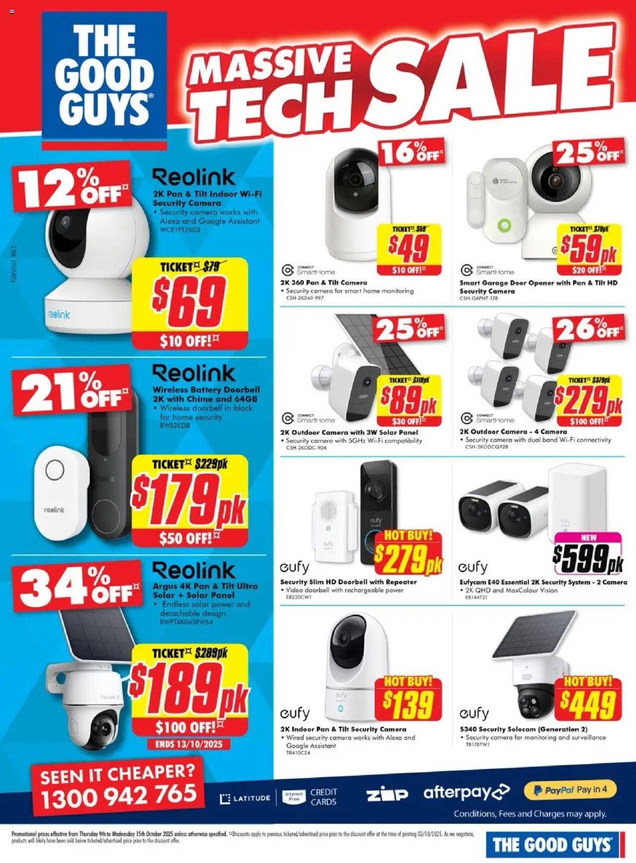 The Good Guys catalogue - valid from 08.10.2025 | Page: 2 | Products: Door, Battery, Doorbell, Camera