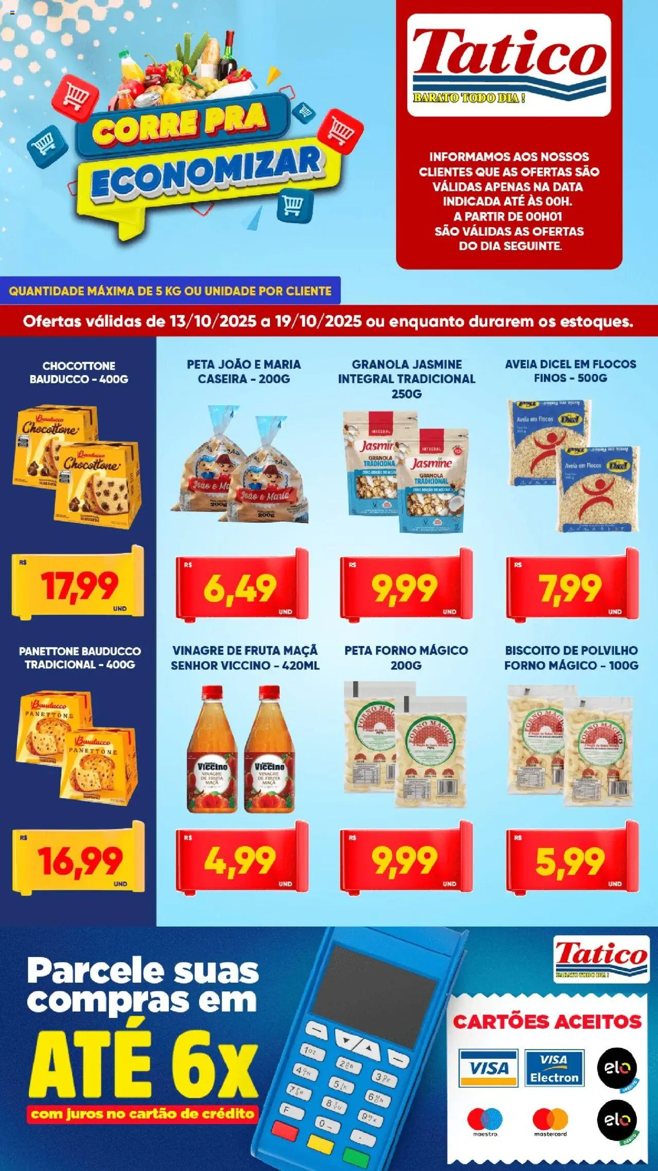 Tatico Folheto - válido de 13.10.2025 | Página: 5 | Produtos: Panettone, Panettone bauducco, Polvilho, Flocos