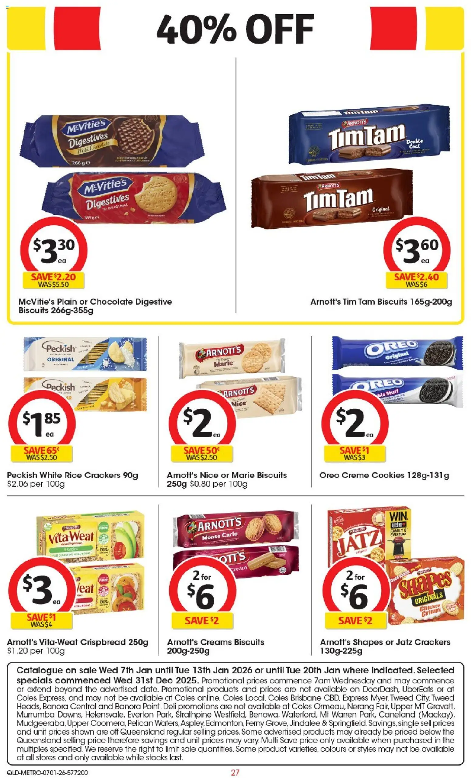 Coles catalogue - valid from 07.01.2026 | Page: 29 | Products: Crackers, Rice, Cream, Coat
