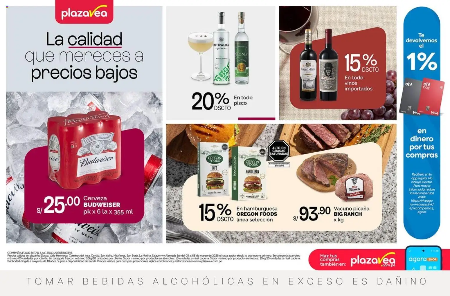 Catálogo Plaza Vea válido desde 05.03.2026 | Página: 1 | Productos: Cerveza