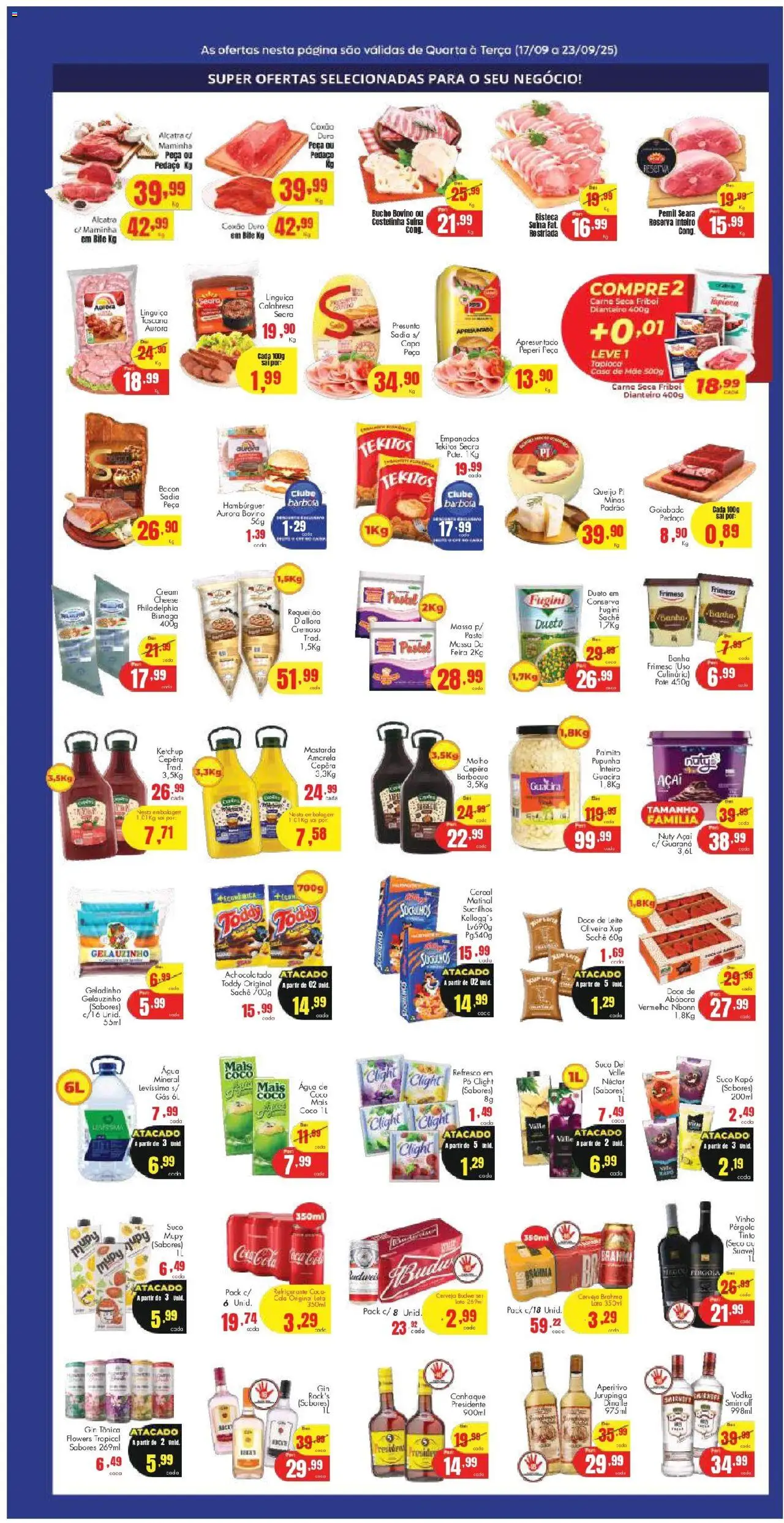Barbosa Supermercados Folheto - válido de 17.09.2025 | Página: 2 | Produtos: Refresco, Alcatra, Pasta, Ketchup