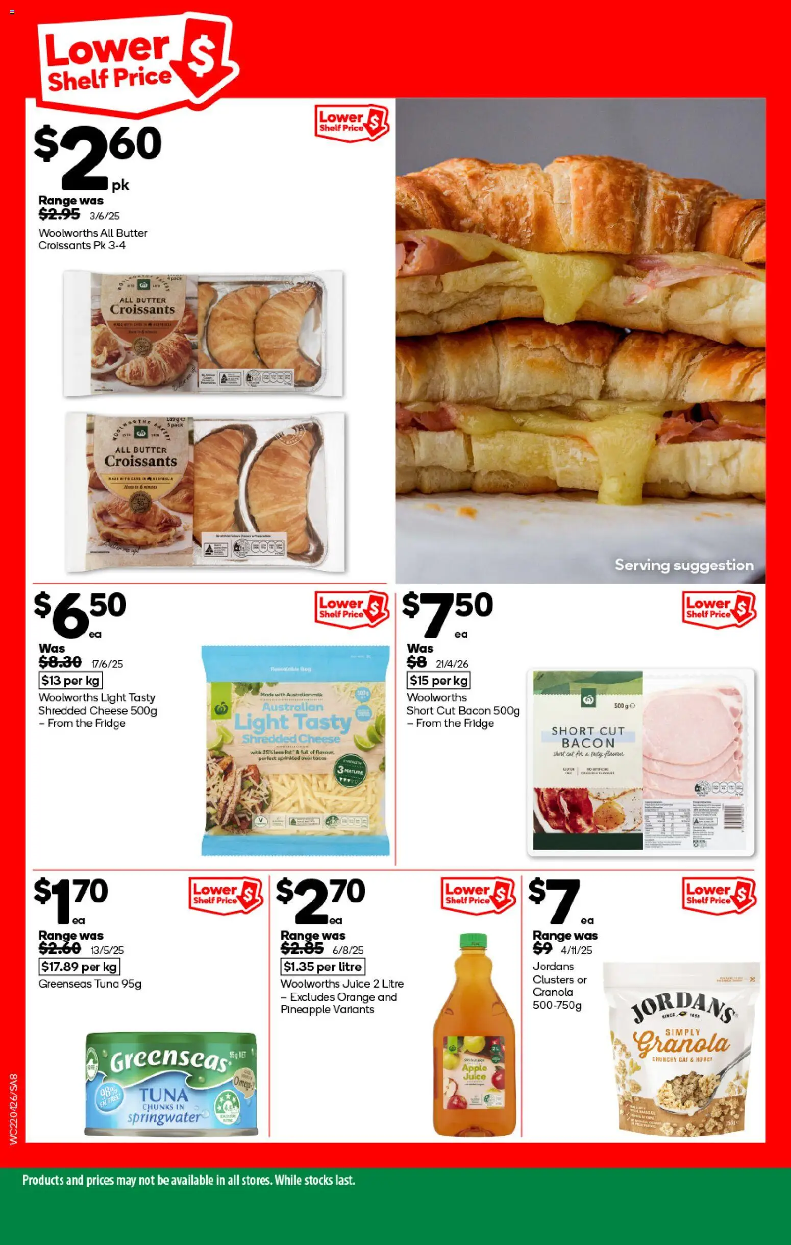 Woolworths catalogue - valid from 22.04.2026 | Page: 8 | Products: Shelf, Light, Cheese, Fridge