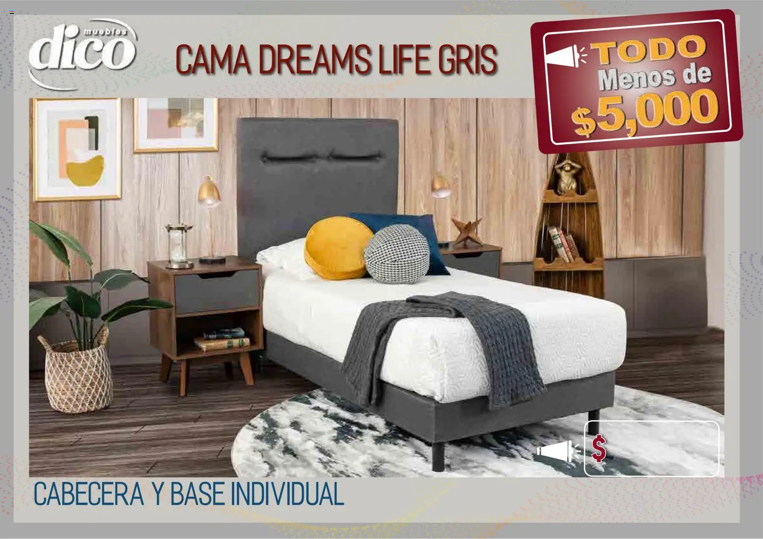 Nuevas ofertas de Muebles Dico válidas en toda la República Mexicana desde el 09.04.2026. ¡Encuentra las mejores ofertas en Muebles Dico catálogo Todo menos de 5000 Pacifico! | Página: 2 | Productos: Cabecera, Cama