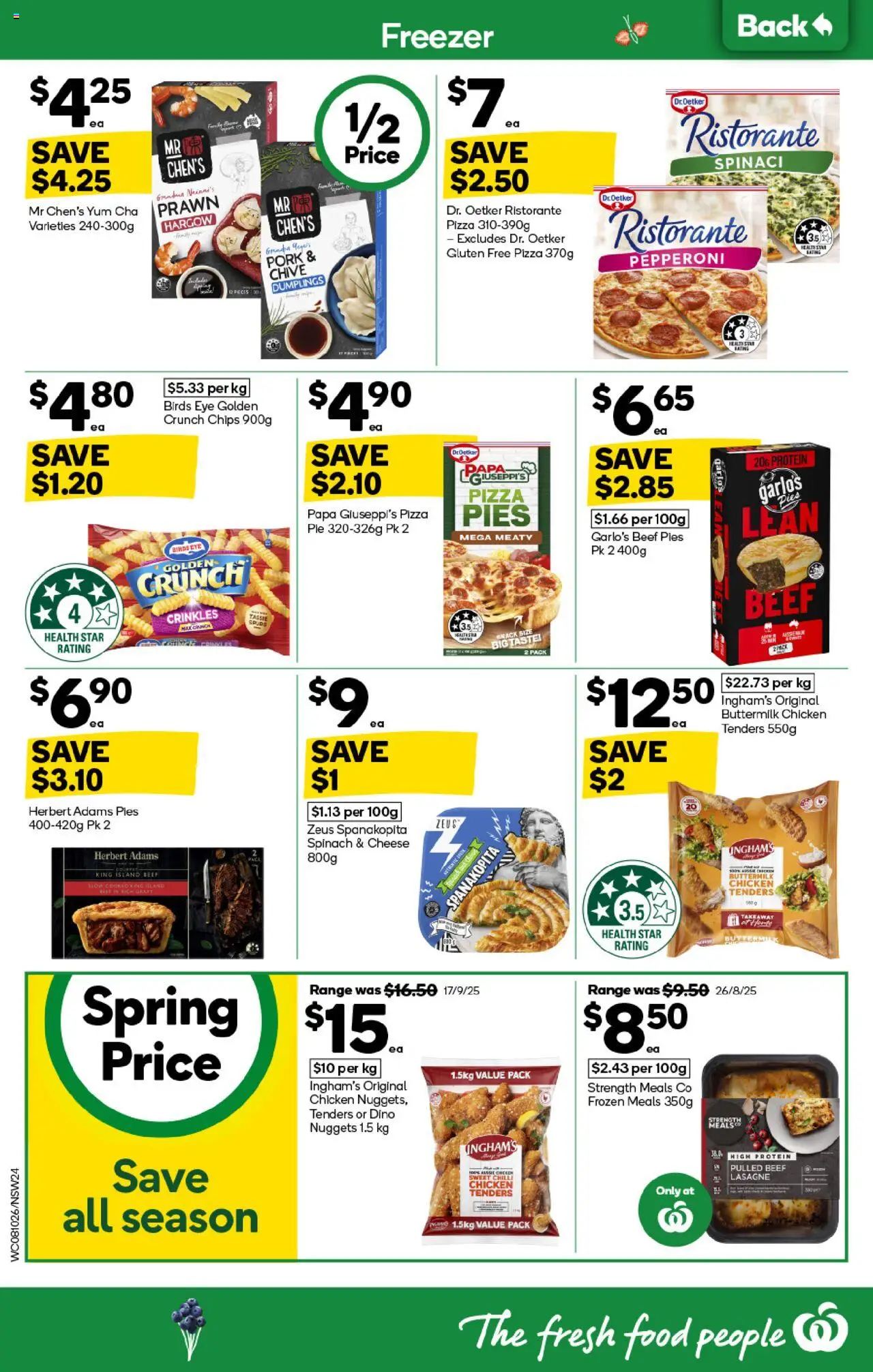 Woolworths catalogue - valid from 08.10.2025 | Page: 24 | Products: Pizza, Pork, Chips, Pies