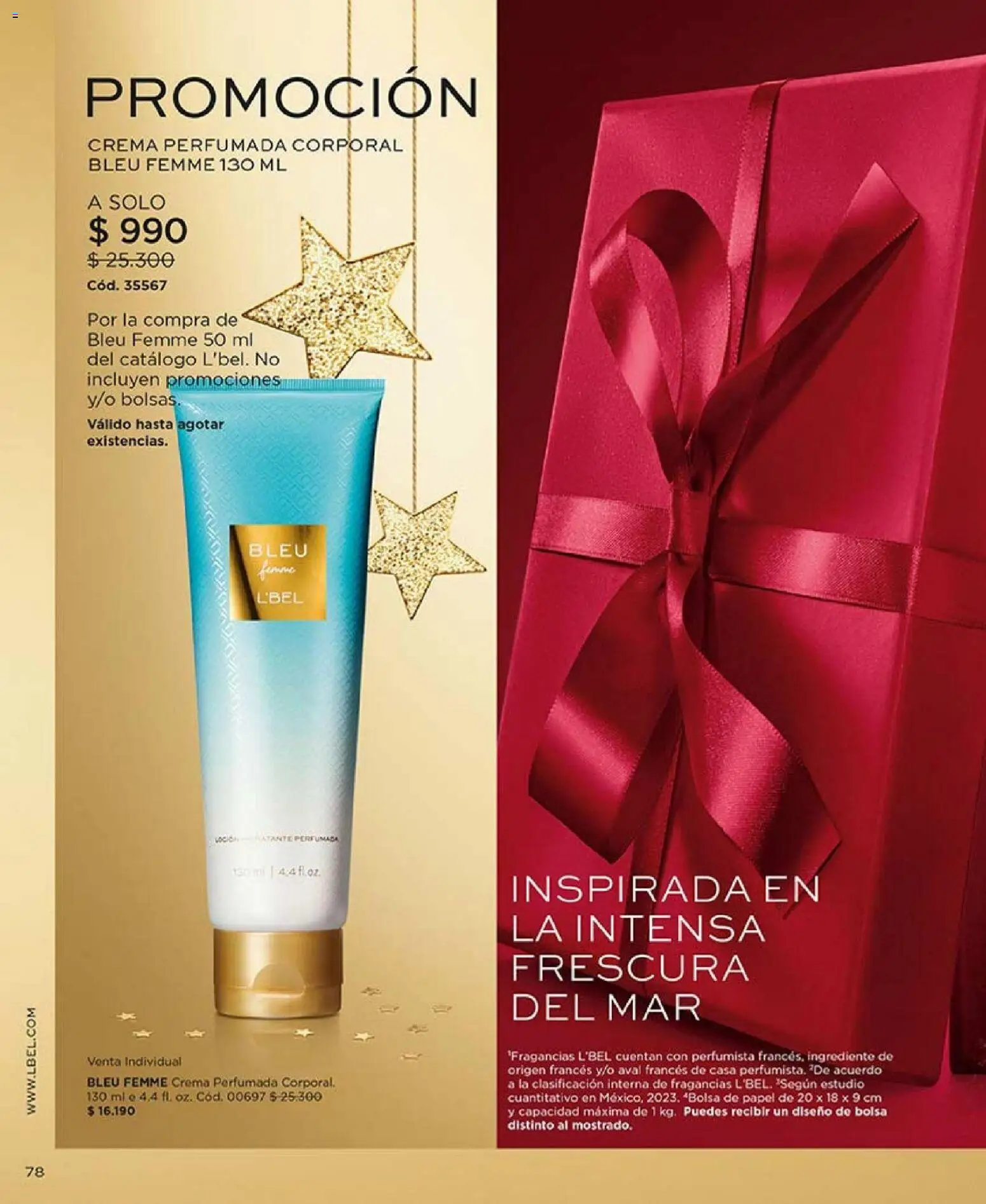 Catálogo L'Bel Campaña 18 │ válido desde el 30.11.2025 | Página: 78 | Productos: Bolsa, Crema, Individual