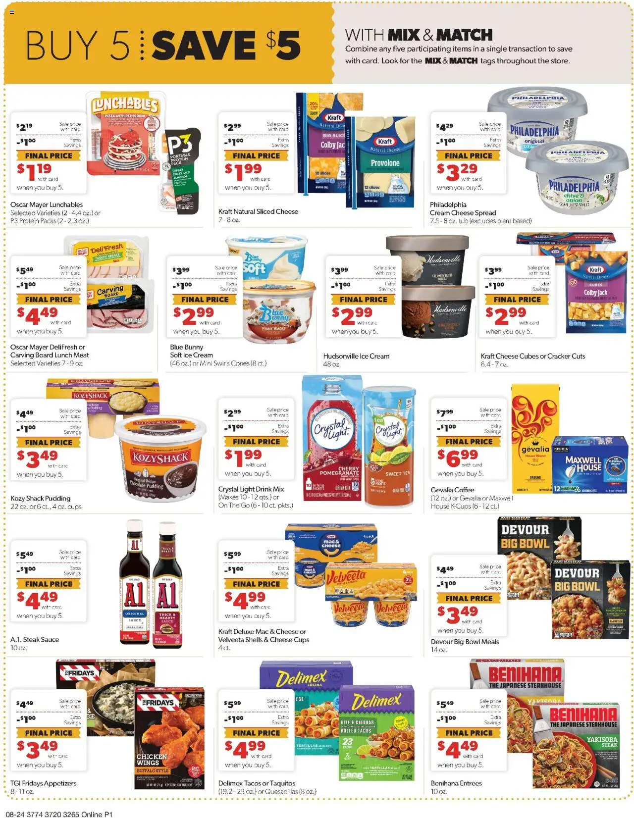 Family Fare Weekly Ad - NE - valid from 24.08.2025 | Page: 5 | Products: Pizza, Tea, Beef, Sauce