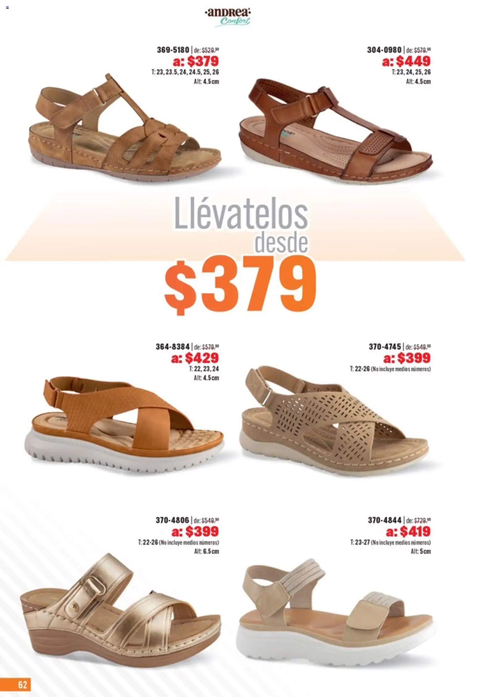 Nuevas ofertas de Andrea válidas en toda la República Mexicana desde el 05.04.2026. ¡Encuentra las mejores ofertas en Andrea catálogo Outlet! | Página: 62