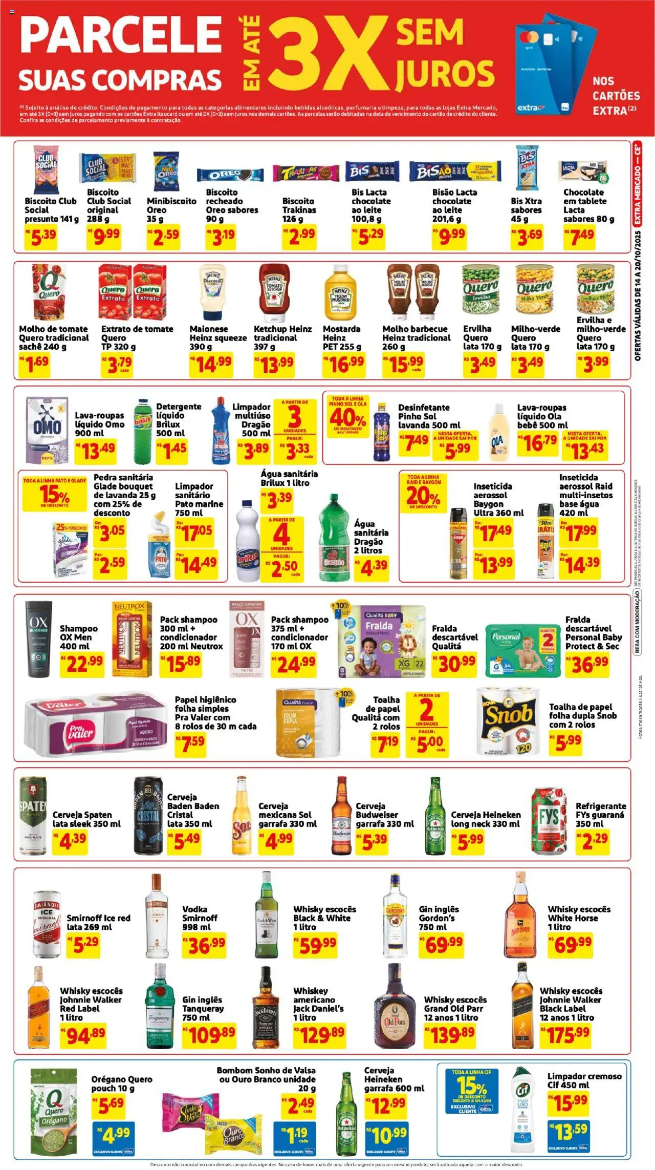 Extra Folheto - válido de 14.10.2025 | Página: 3 | Produtos: Guaraná, Milho verde, Detergente, Orégano