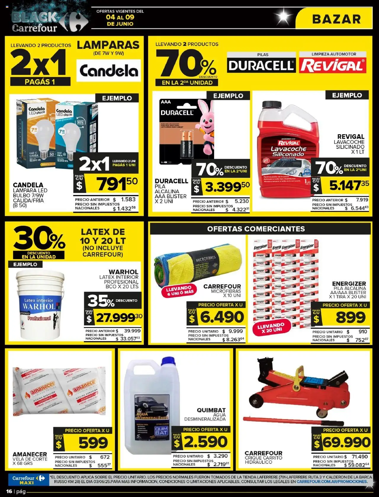 Carrefour Maxi - Maxi Bazar - Córdoba │ válido desde el 04.06.2025 | Página: 2 | Productos: Vela, Pilas, Lámpara, Agua