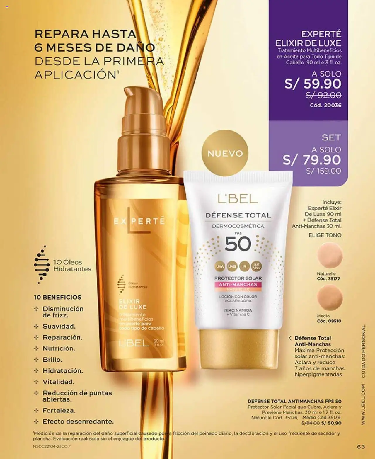 Catálogo L'Bel válido desde 29.07.2025 | Página: 63 | Productos: Protector solar, Aceite