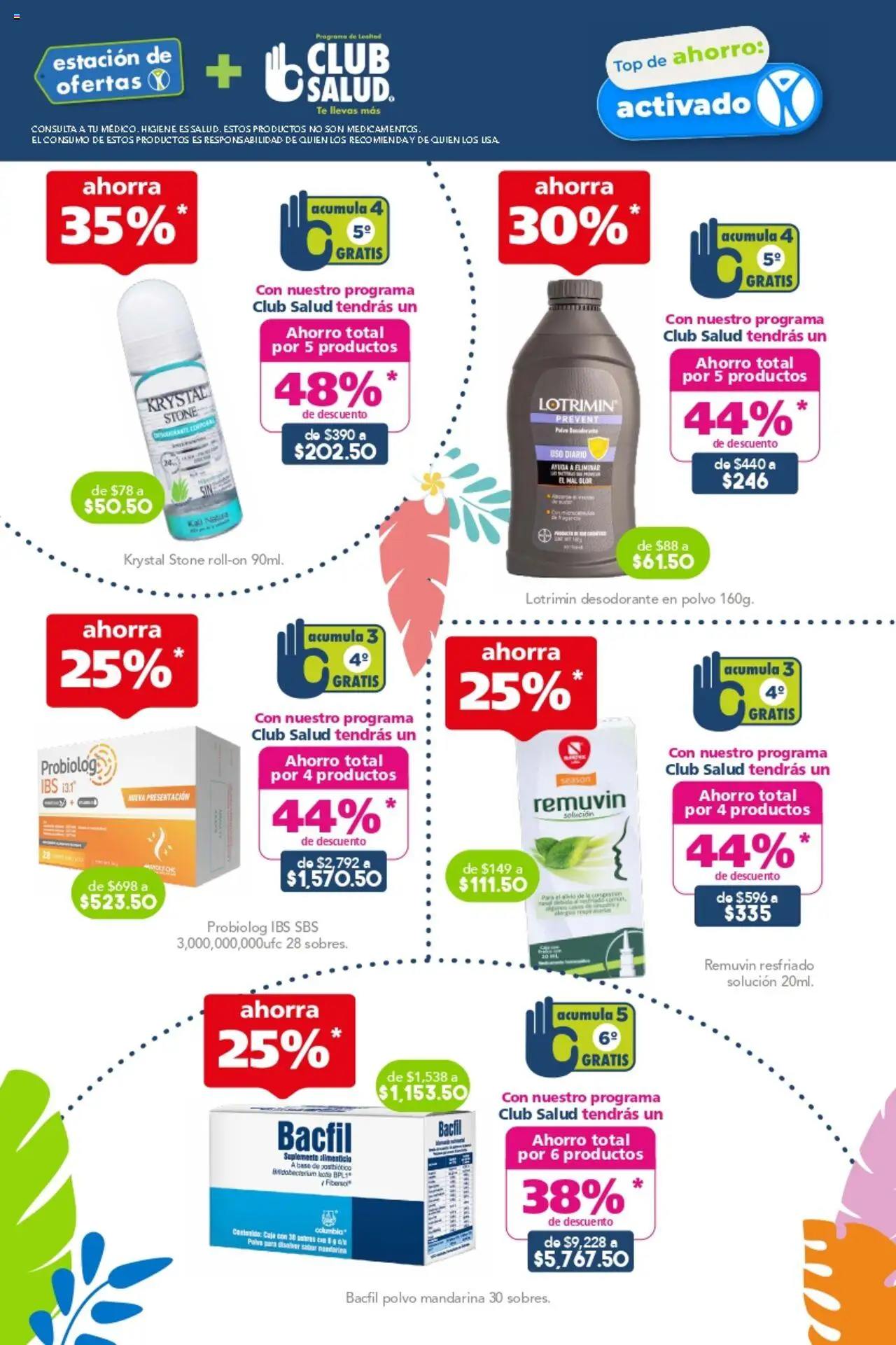 Nuevas ofertas de Farmacia San Pablo válidas en toda la República Mexicana desde el 06.07.2025. ¡Encuentra las mejores ofertas en Farmacia San Pablo catálogo! | Página: 6 | Productos: Desodorante, Top, Té, Polvo