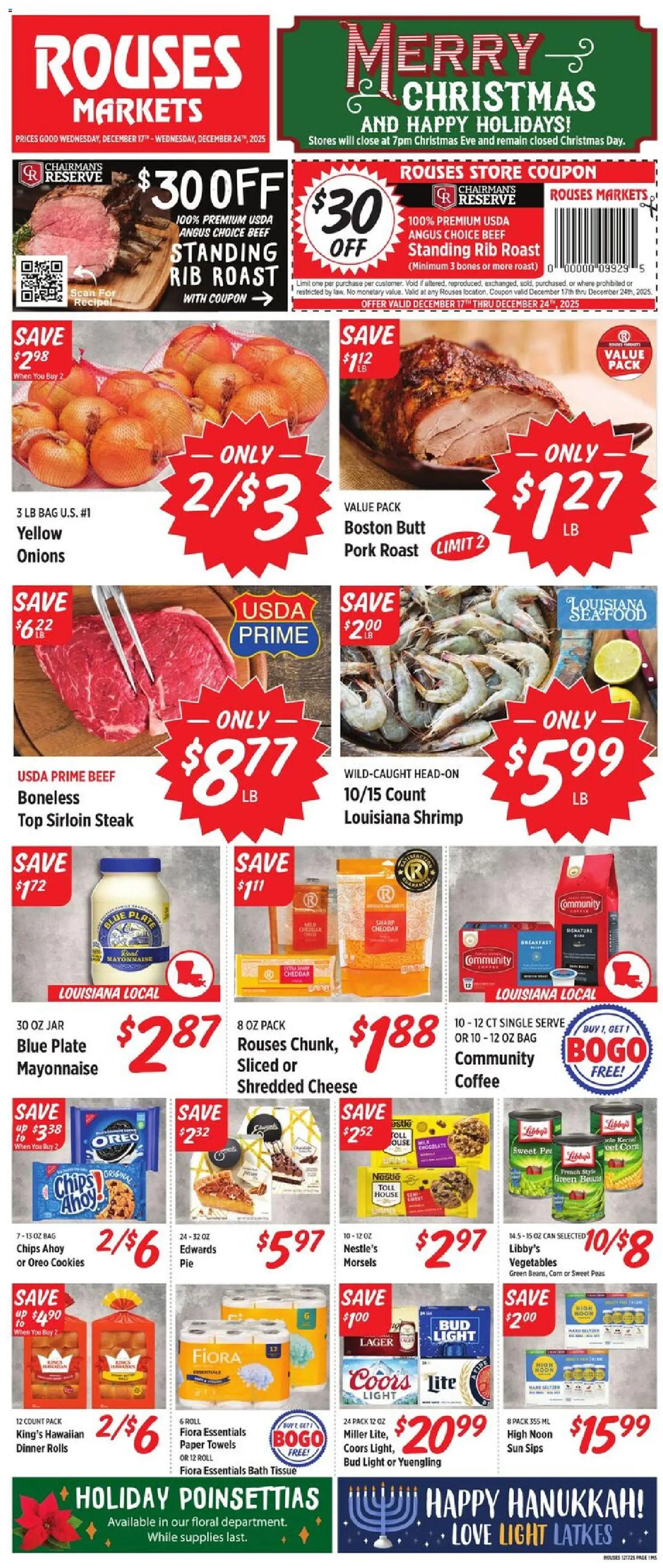 Rouses Weekly Ad - MS - valid from 17.12.2025 | Page: 2 | Products: Corn, Pork, Cookies, Seafood