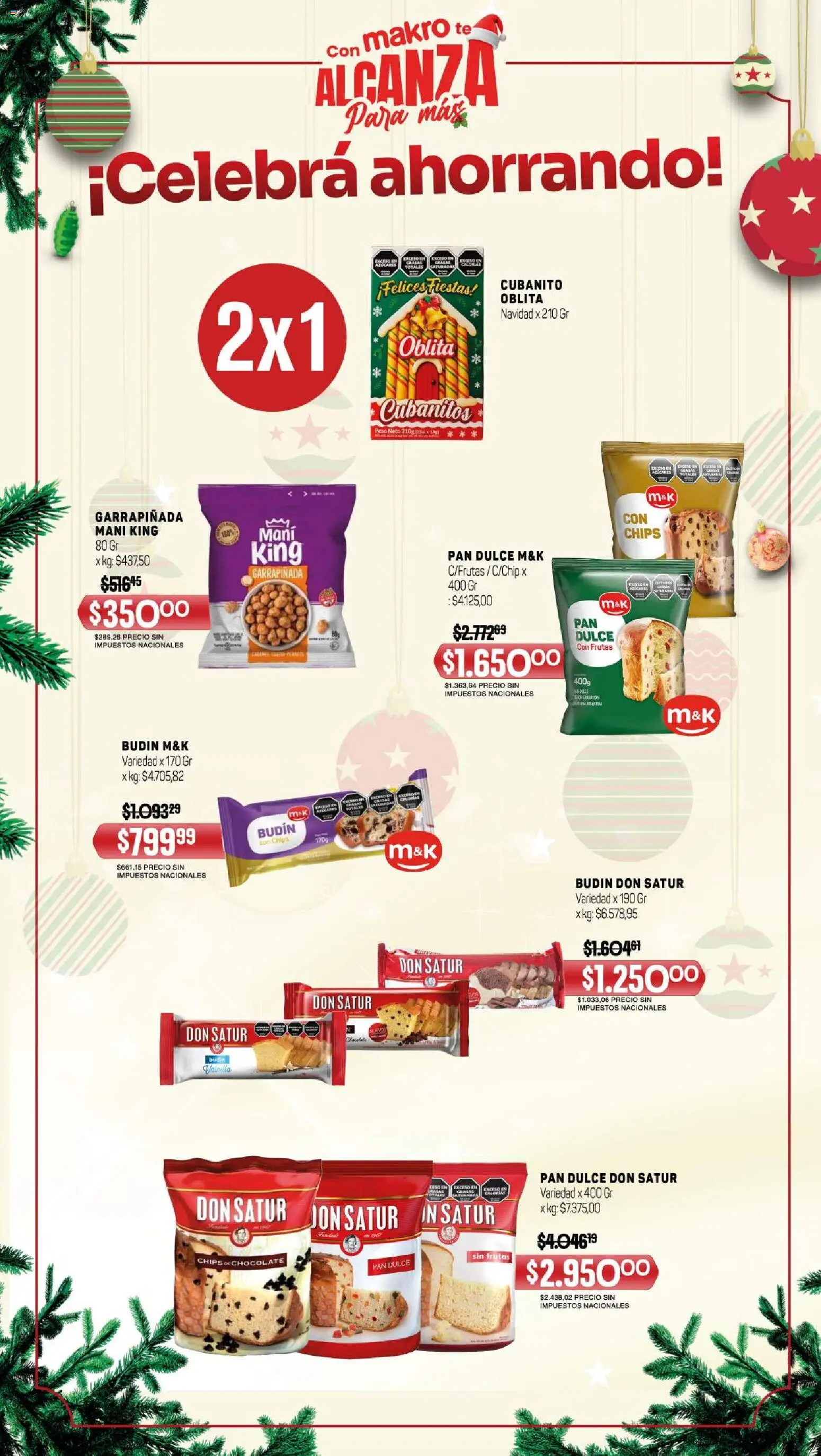 Makro ofertas │ válido desde el 26.12.2025 | Página: 2 | Productos: Budín, Mani, Pan, Té