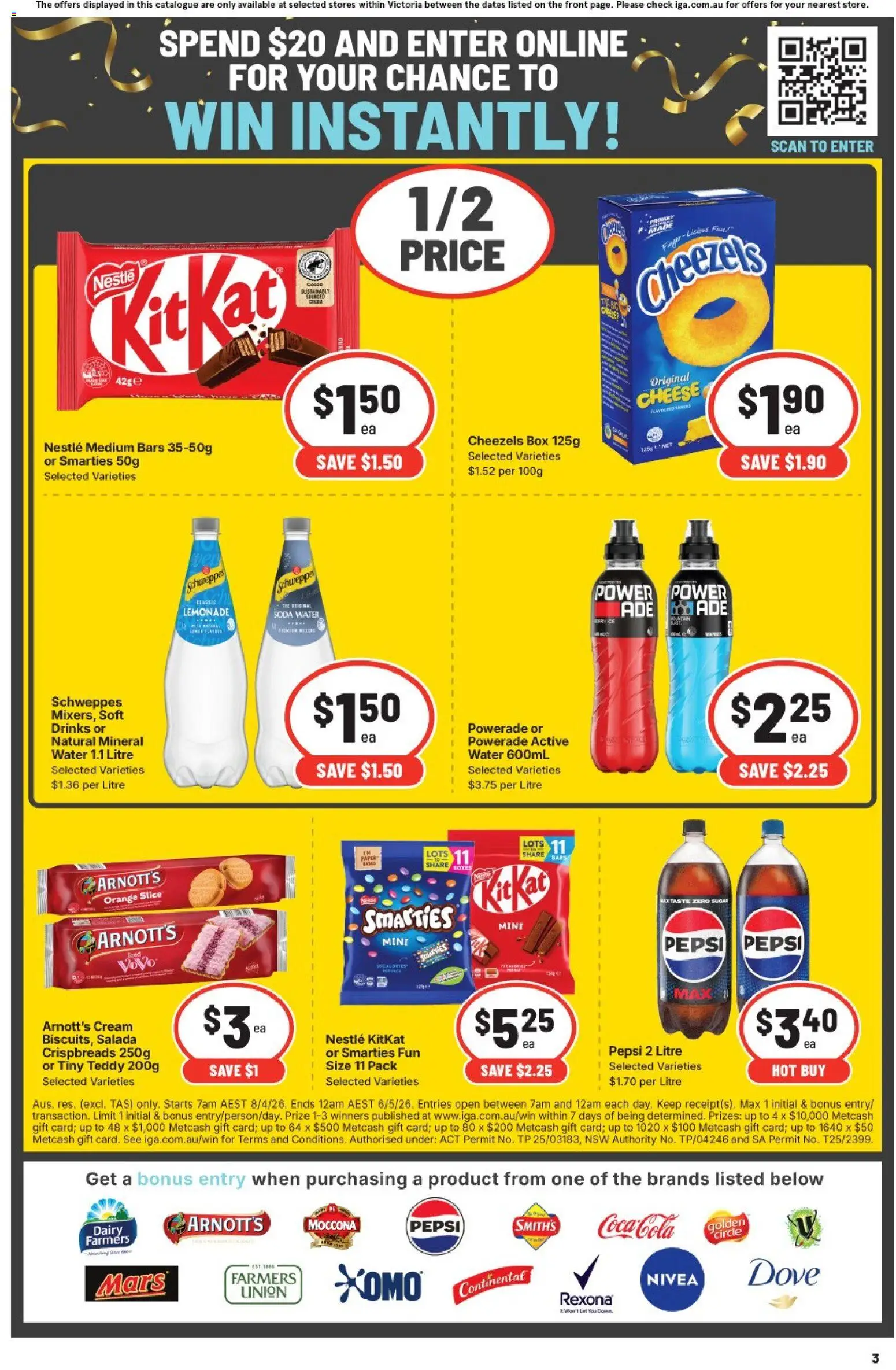 IGA catalogue - valid from 22.04.2026 | Page: 3 | Products: Box, Dairy, Sugar, Moccona