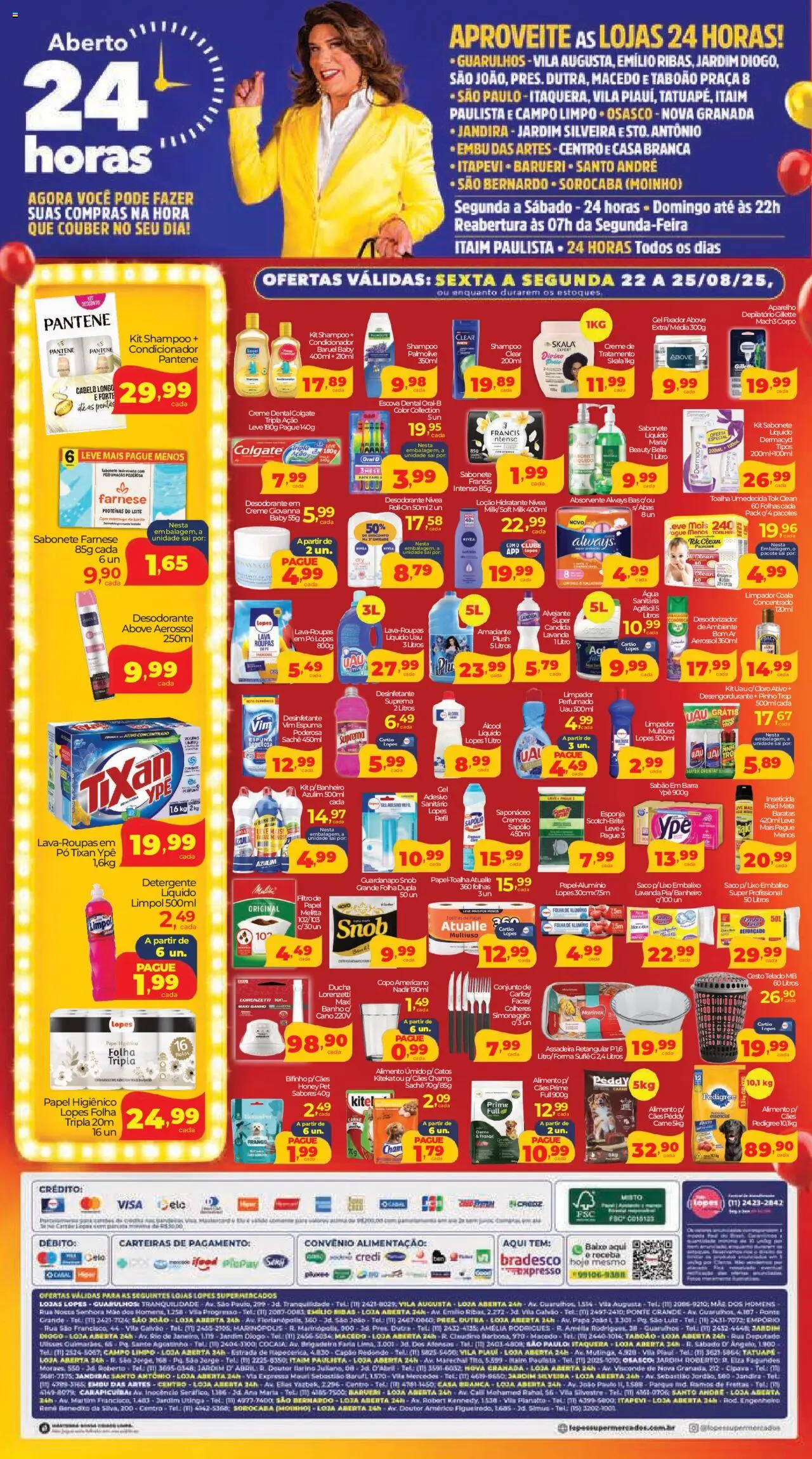 Lopes Supermercados Folheto - válido de 22.08.2025 | Página: 4 | Produtos: Azulim, Carne, Creme dental, Absorvente