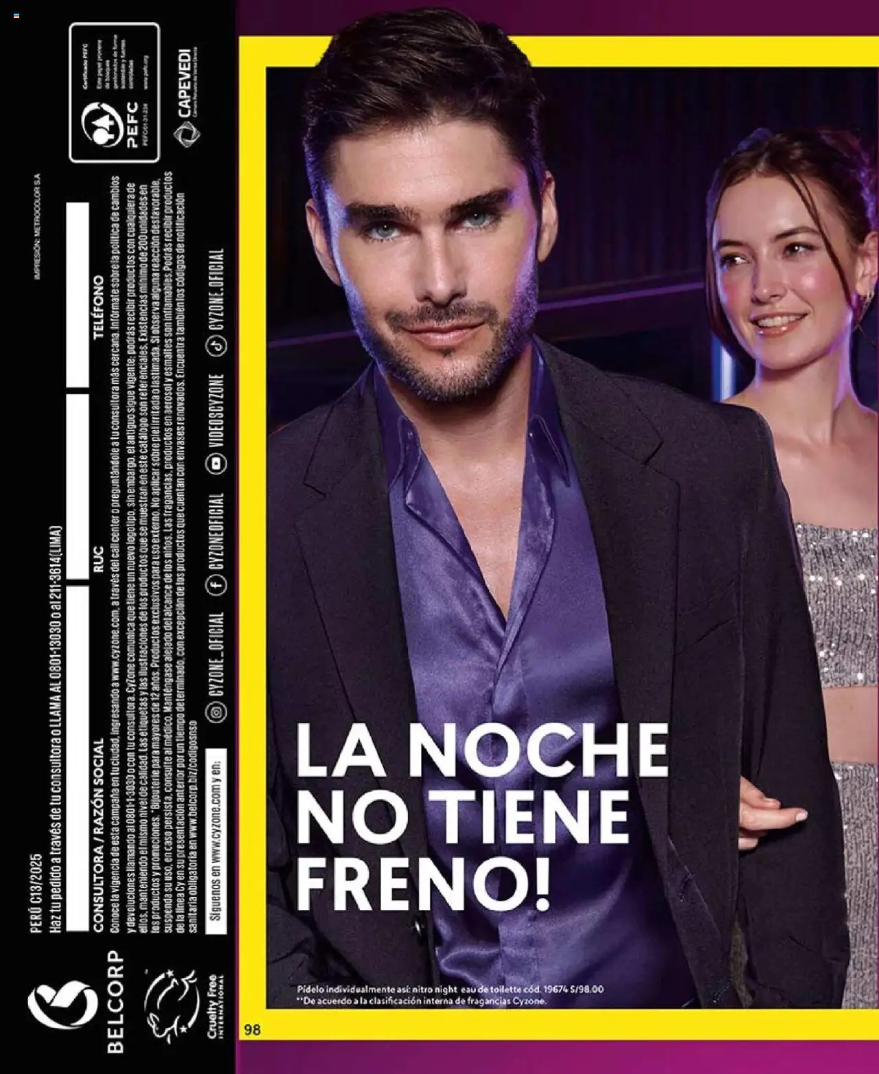 Catálogo CyZone válido desde 25.08.2025 | Página: 110 | Productos: Teléfono, EAU de Toilette