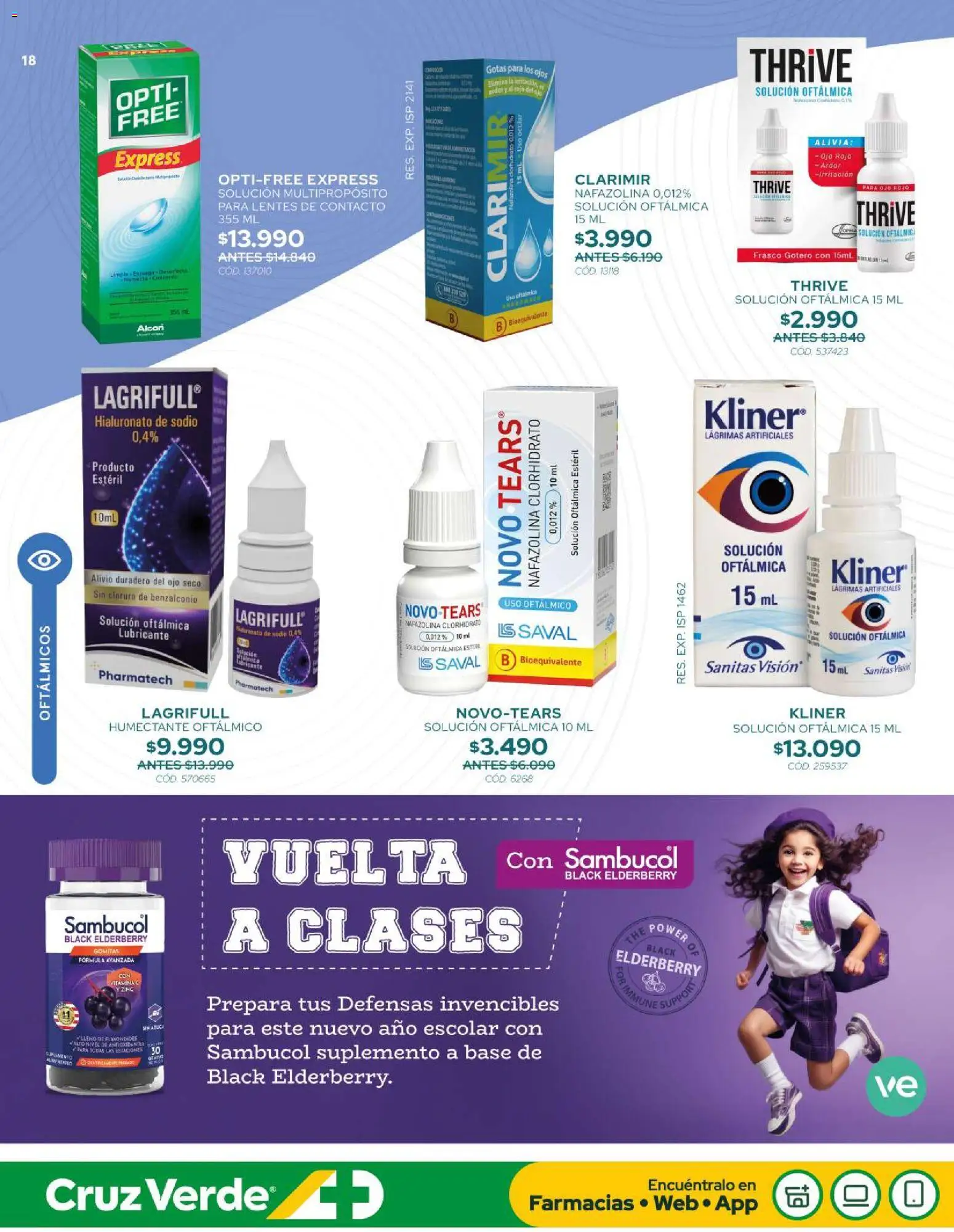 Cruz Verde - Ahorro Marzo │ válido desde el 01.03.2026 | Página: 18 | Productos: Frasco, Gotas para los ojos, Gomitas, Base