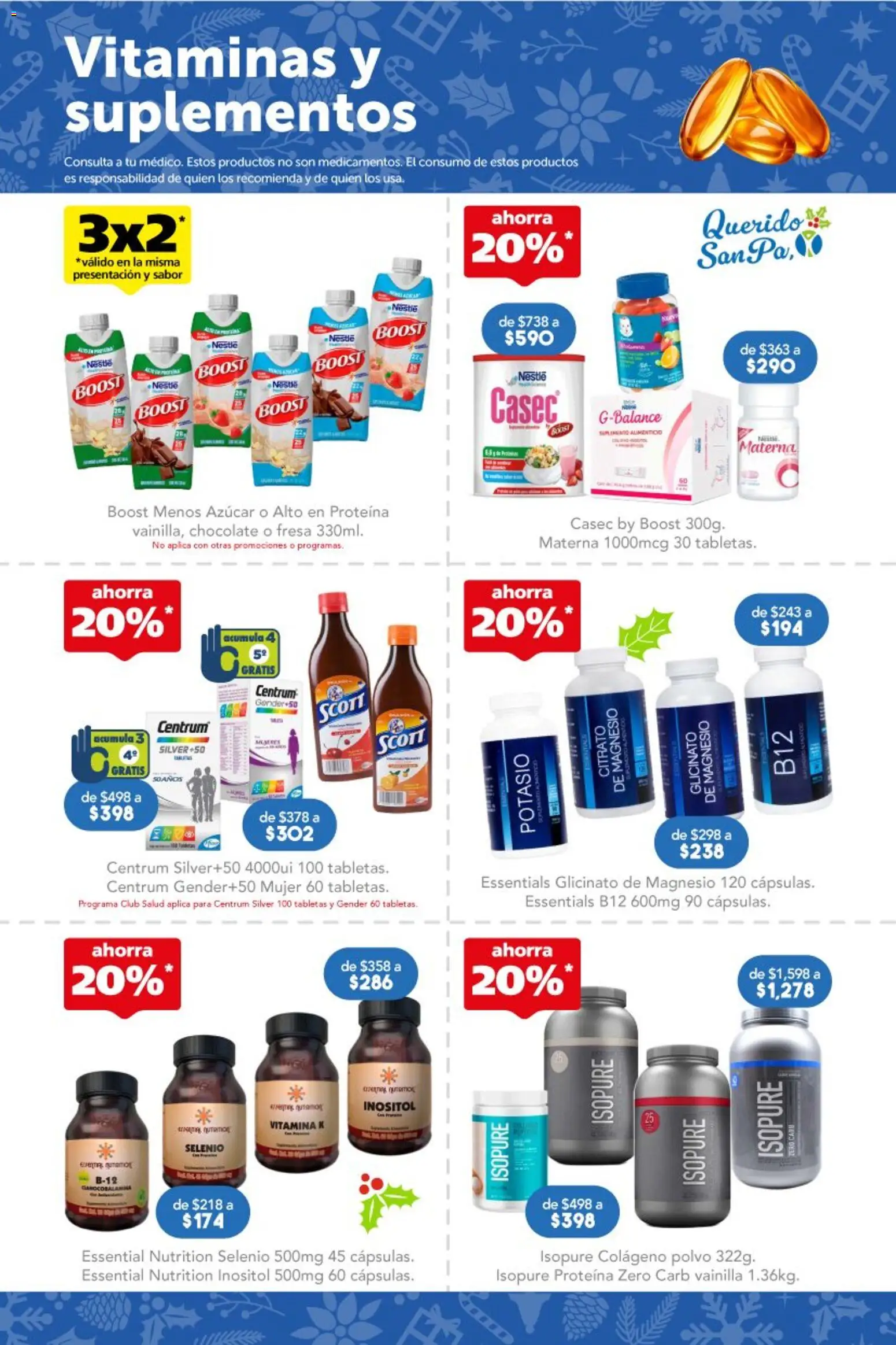 Nuevas ofertas de Farmacia San Pablo válidas en toda la República Mexicana desde el 30.11.2025. ¡Encuentra las mejores ofertas en Farmacia San Pablo catálogo! | Página: 2 | Productos: Fresa, Azúcar, Chocolate, Vitaminas