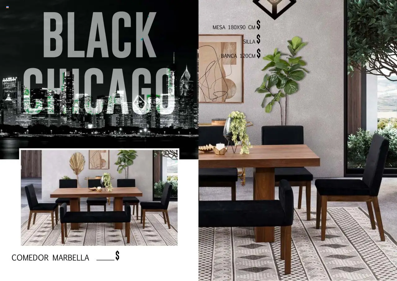 Nuevas ofertas de Muebles Dico válidas en toda la República Mexicana desde el 25.09.2025. ¡Encuentra las mejores ofertas en Muebles Dico - Catálogo Black Chicago! | Página: 29 | Productos: Silla, Mesa