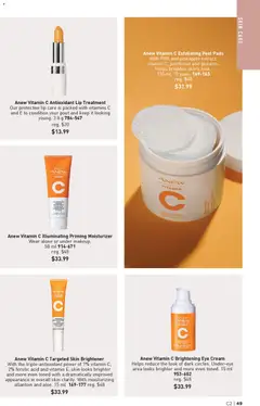 Preview of Anew Vitamin C Brightening Eye Cream, Helps reduce the look of dark circles. Under-eye area looks brighter and more even toned. 15 ml from shop Avon valid from 15.01.2026 | Page: 49 | Products: Pineapple, Cream