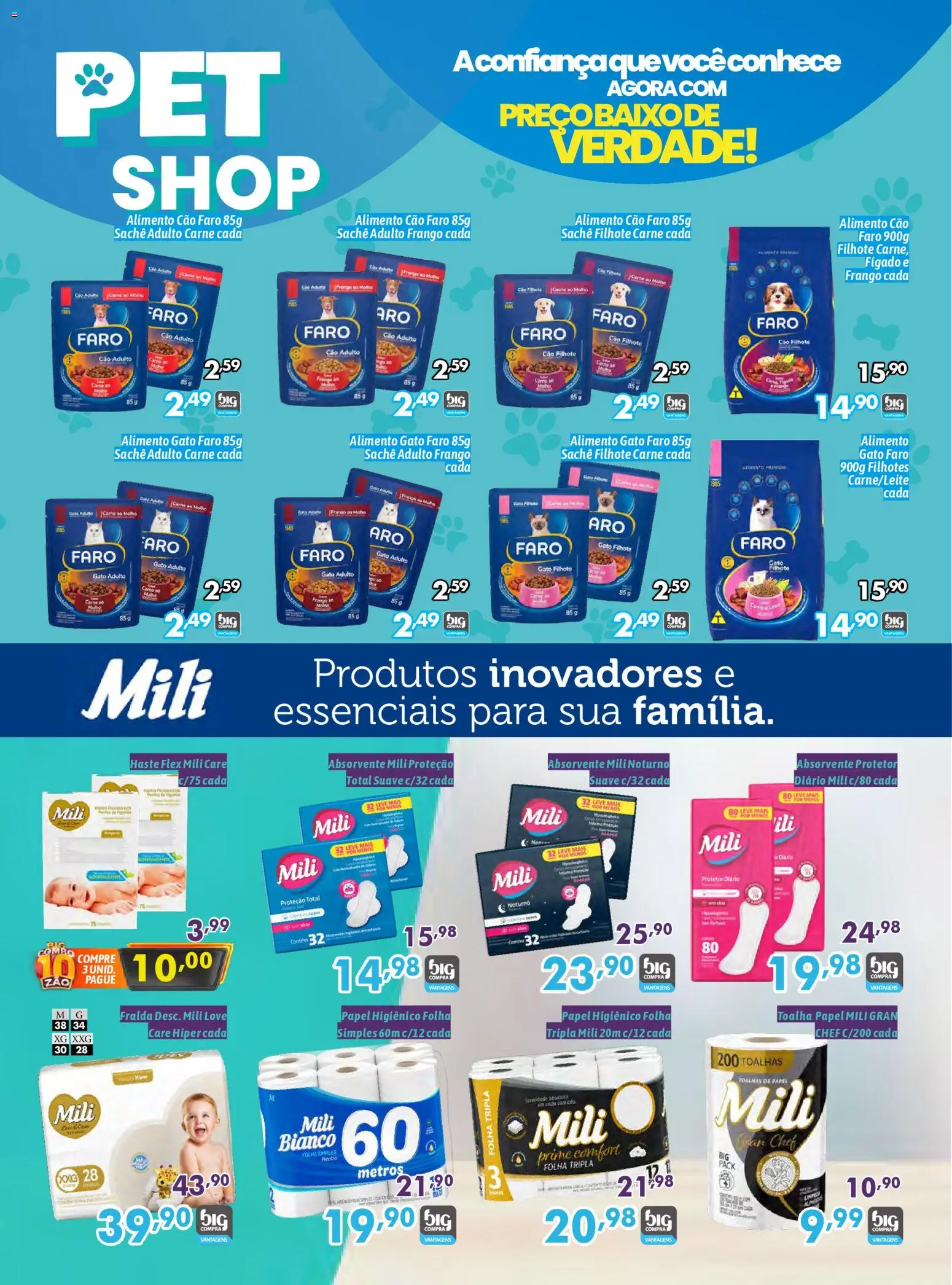 Big Compra Folheto - válido de 07.03.2026 | Página: 22 | Produtos: Carne, Frango, Absorvente, Papel higiênico